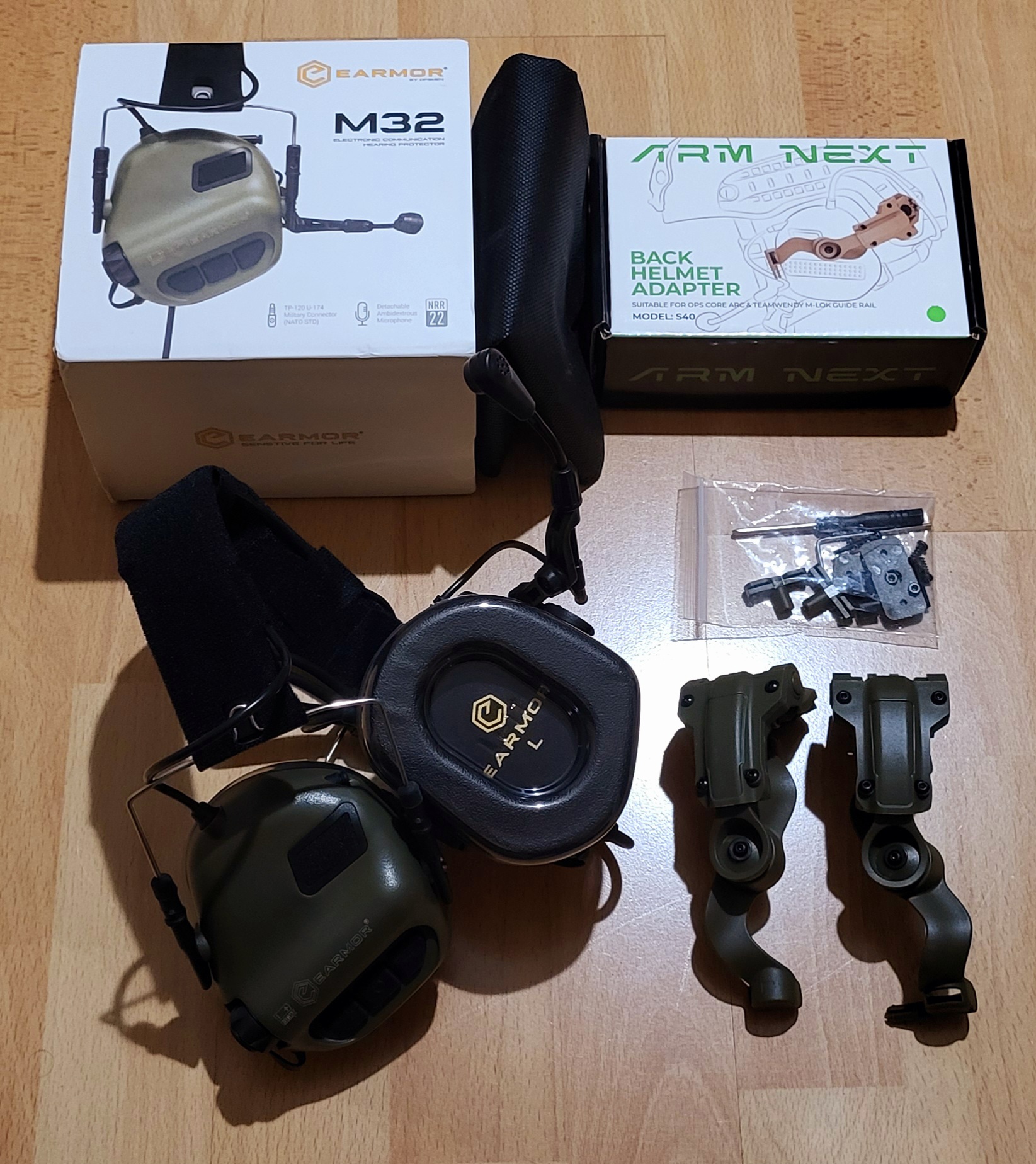 Sprzedam !BCM! SŁUCHAWKI EARMOR M32 MOD 4, ADAPTERY NA HEŁM / Giełda ASG repliki asg
