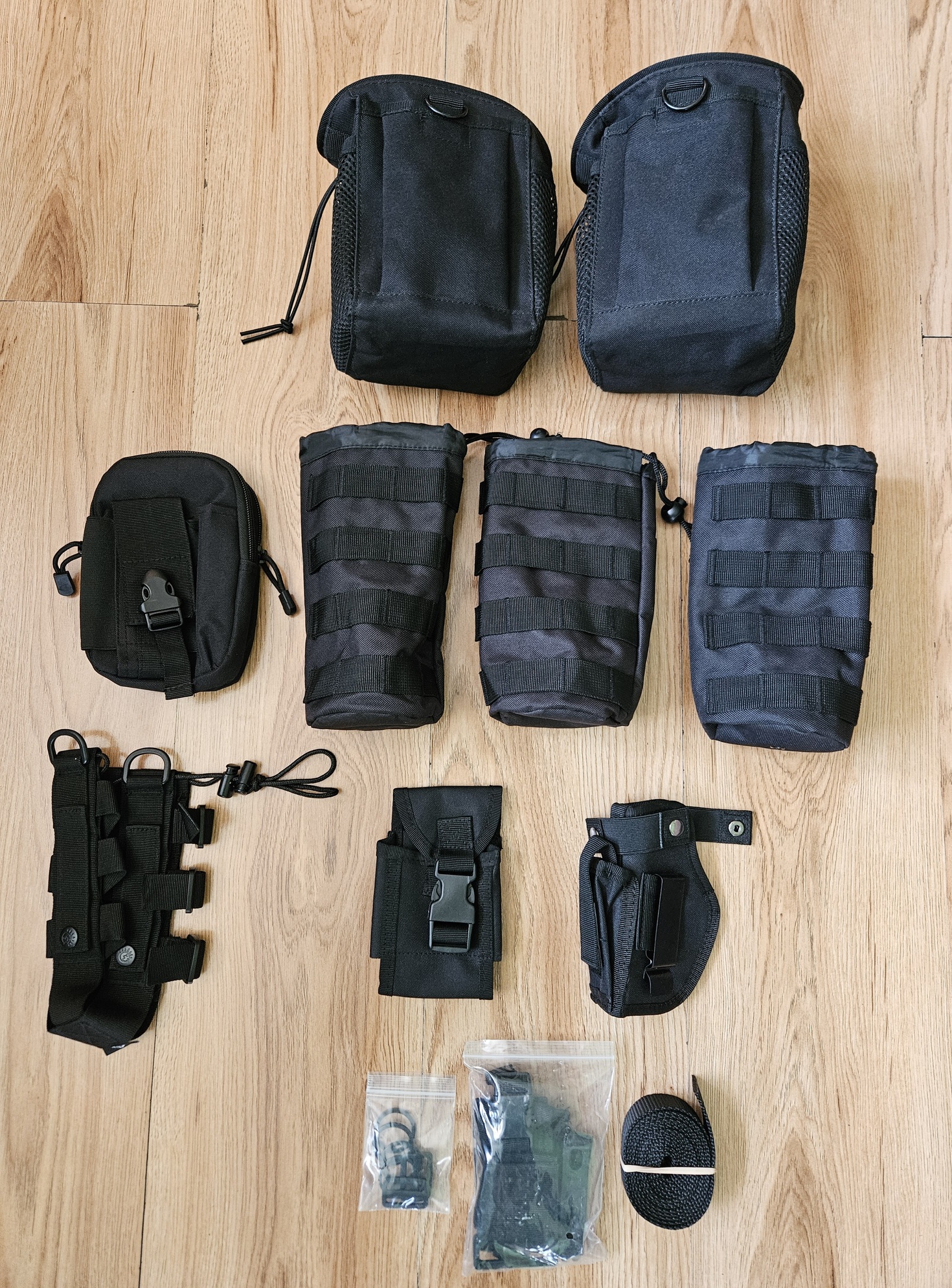 Duży Zestaw Oporządzenia Taktycznego MOLLE (Pasy, Szelki, Ładownice, Scabbard) ASG / Paintball