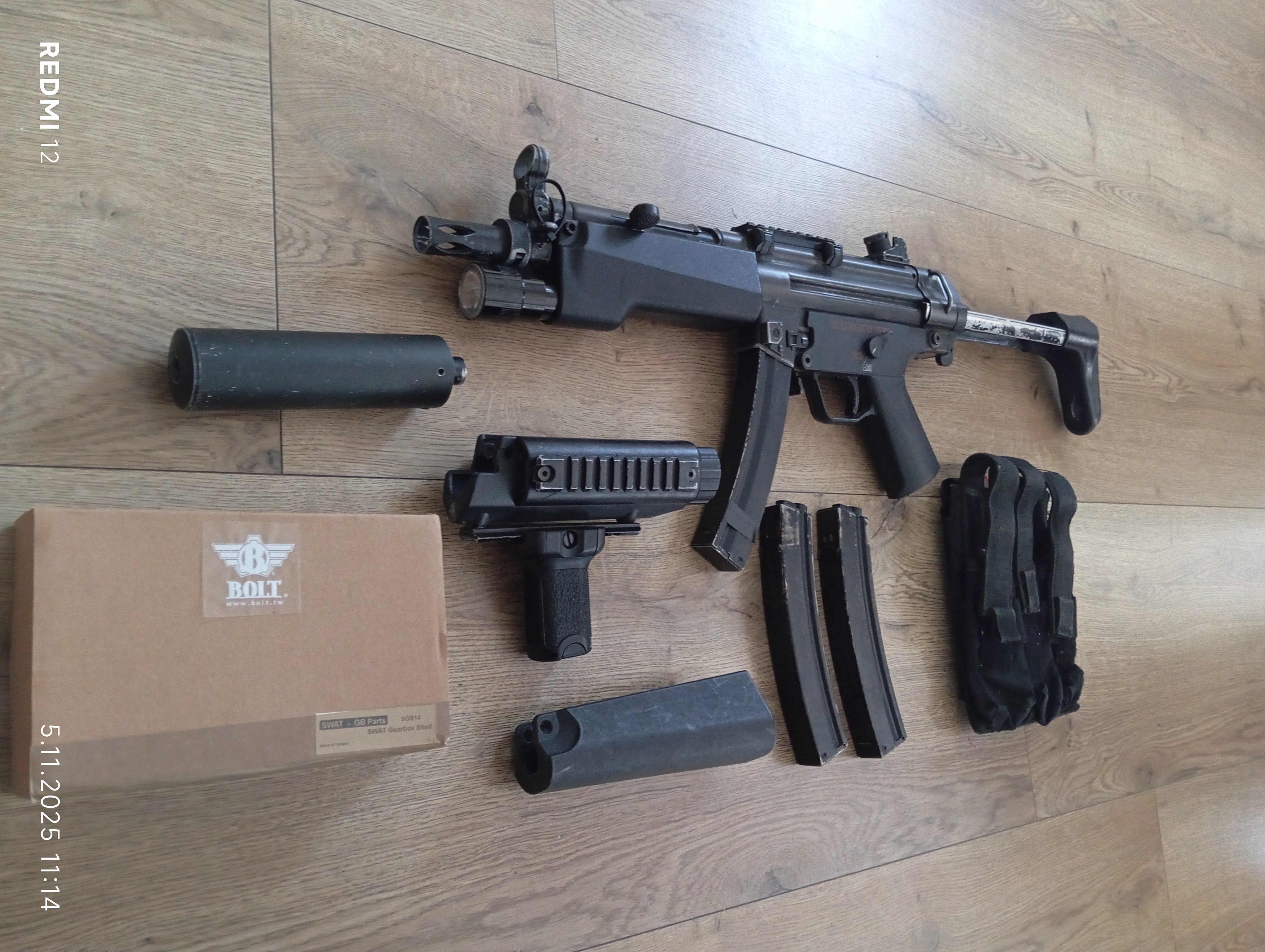 MP5 Bolt Airsoft EBB dodatki