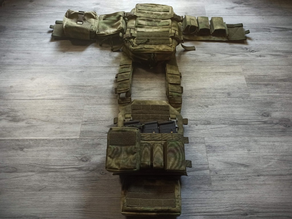 ATACS FG plate carrier 2w1 Cordura 1000D zestaw NOWY - UNIKAT