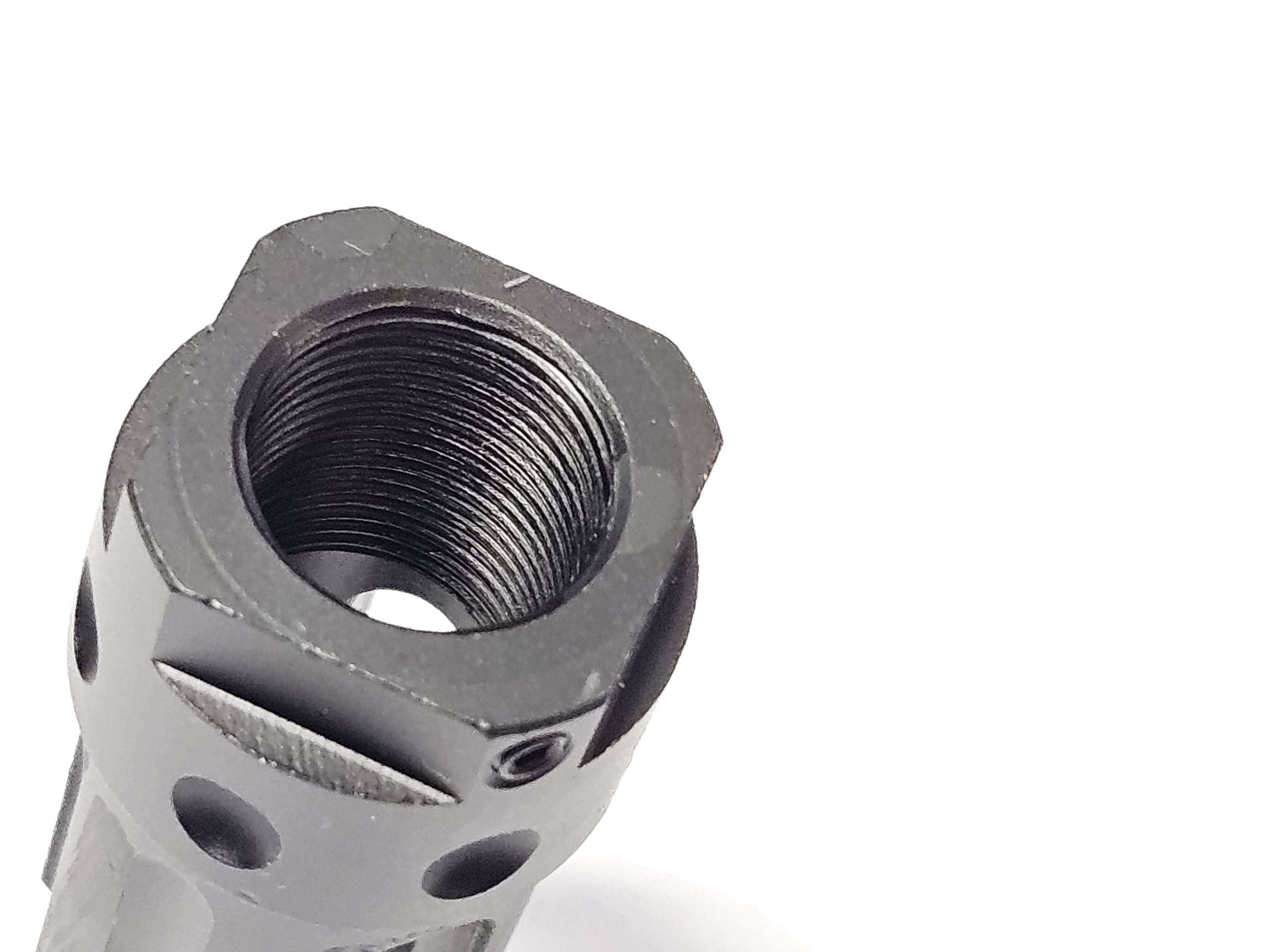 Tłumik płomienia M4, AR-15, AK metalowy lewoskrętny 14mm