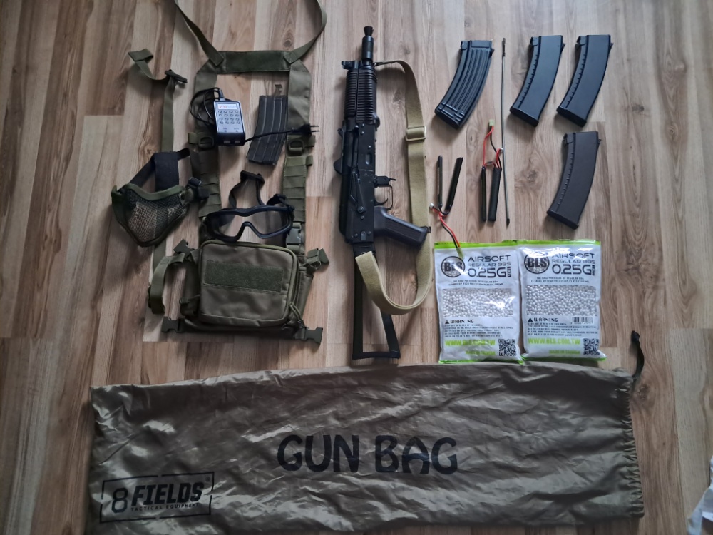 Komplety zestaw ASG na start! Cyma 045 (AKS-74U) + 4 magi + szpej + li-po
