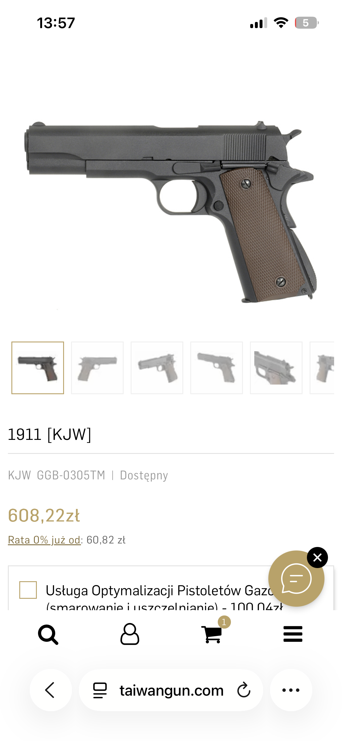 Replika asg kjw colt 1911