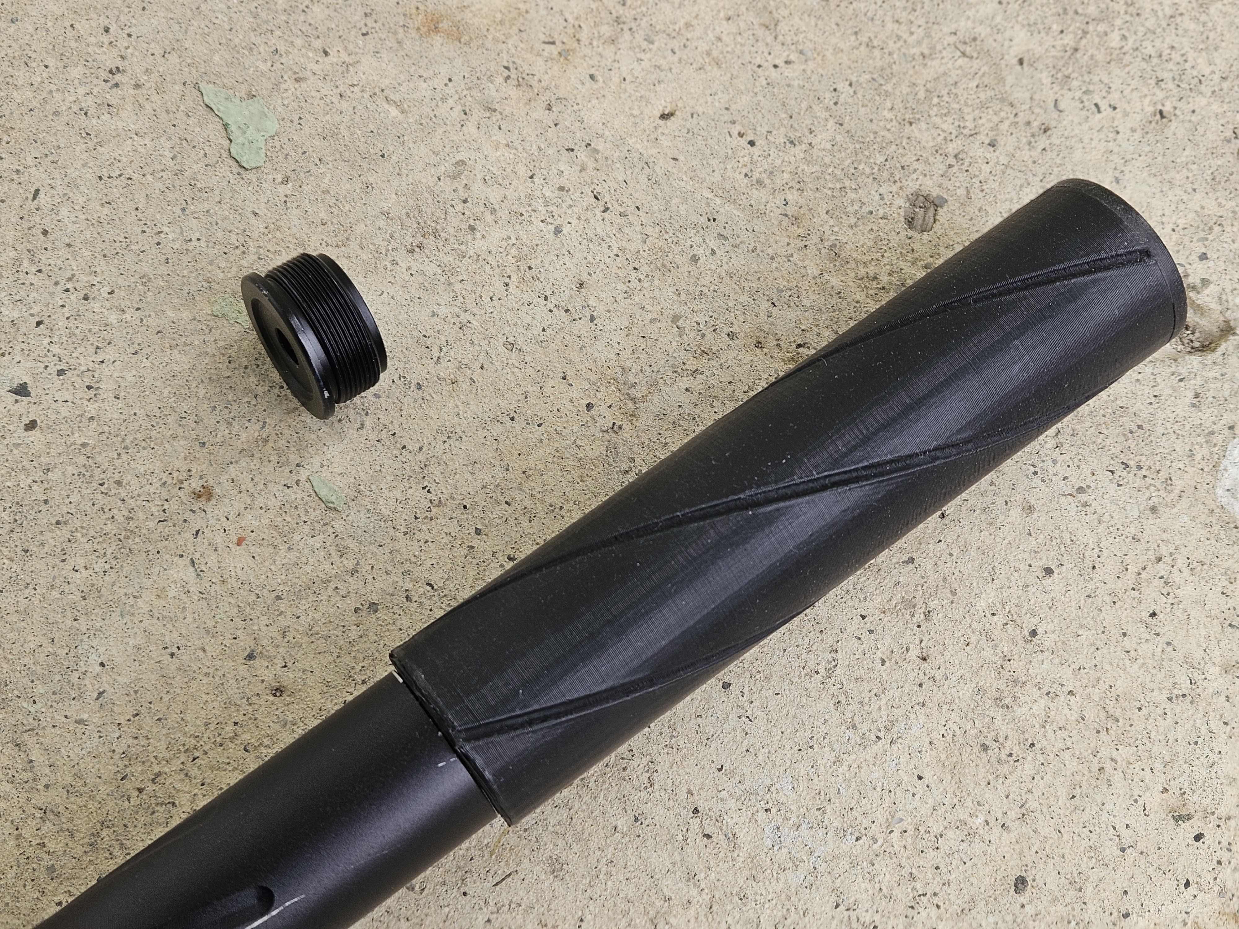 Tłumik replika Novritsch wydrukowany, druk 3D