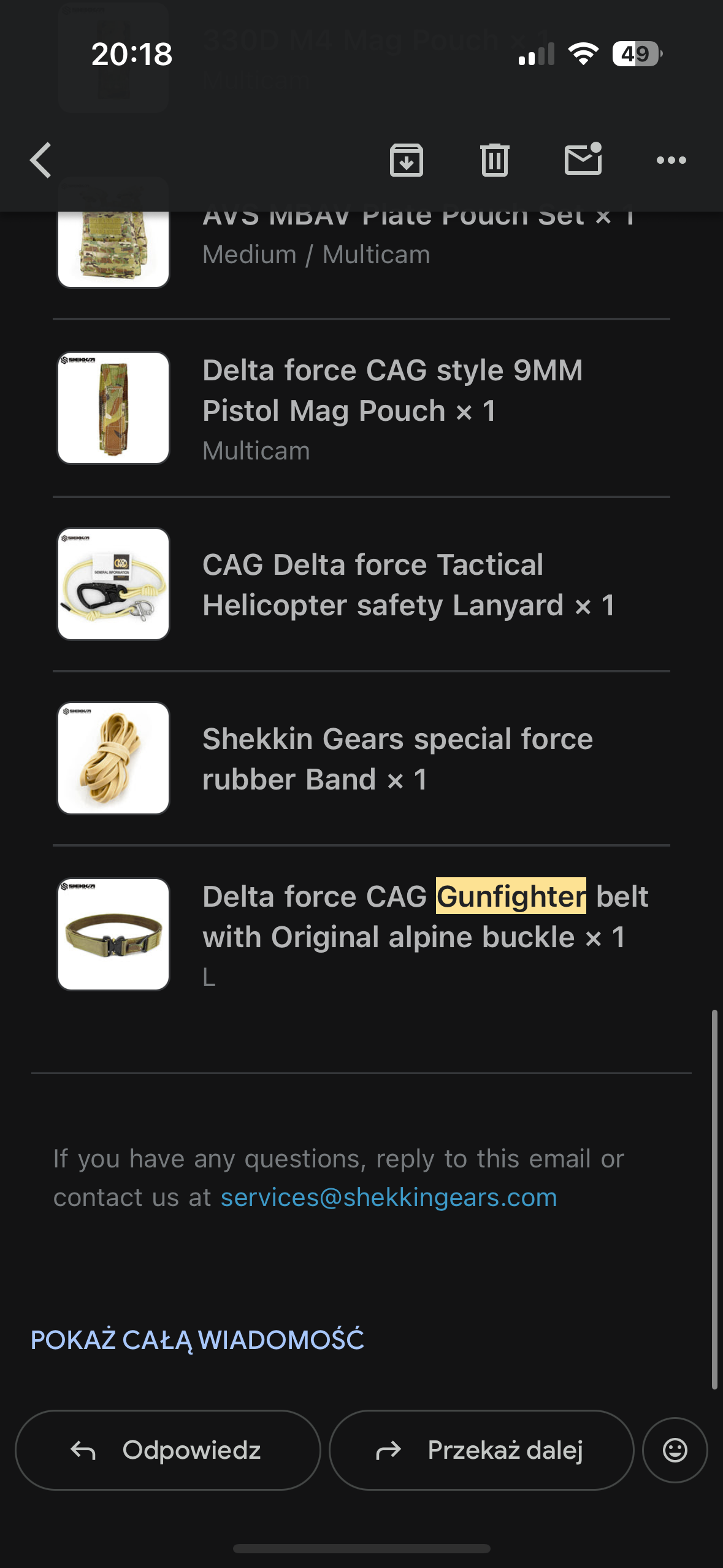 Shekkin TYR gunfighter belt Cobra buckle L CAG delta devgru