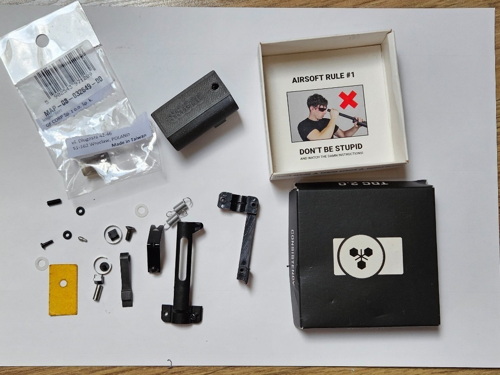 Elementy komory hop-up Novritsch SSG10 TAC 2, zestaw zamienników