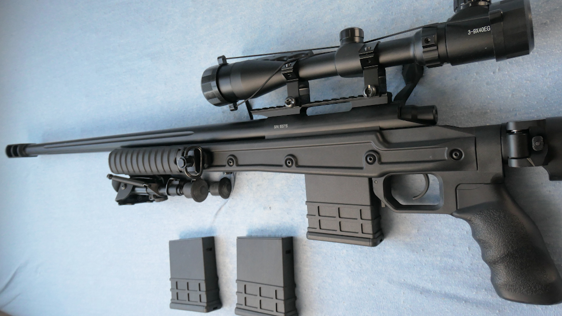 CYMA CM.707-U Pełen zestaw z lunetą, dwójnogiem i 2 dodatkowymi magazynkami