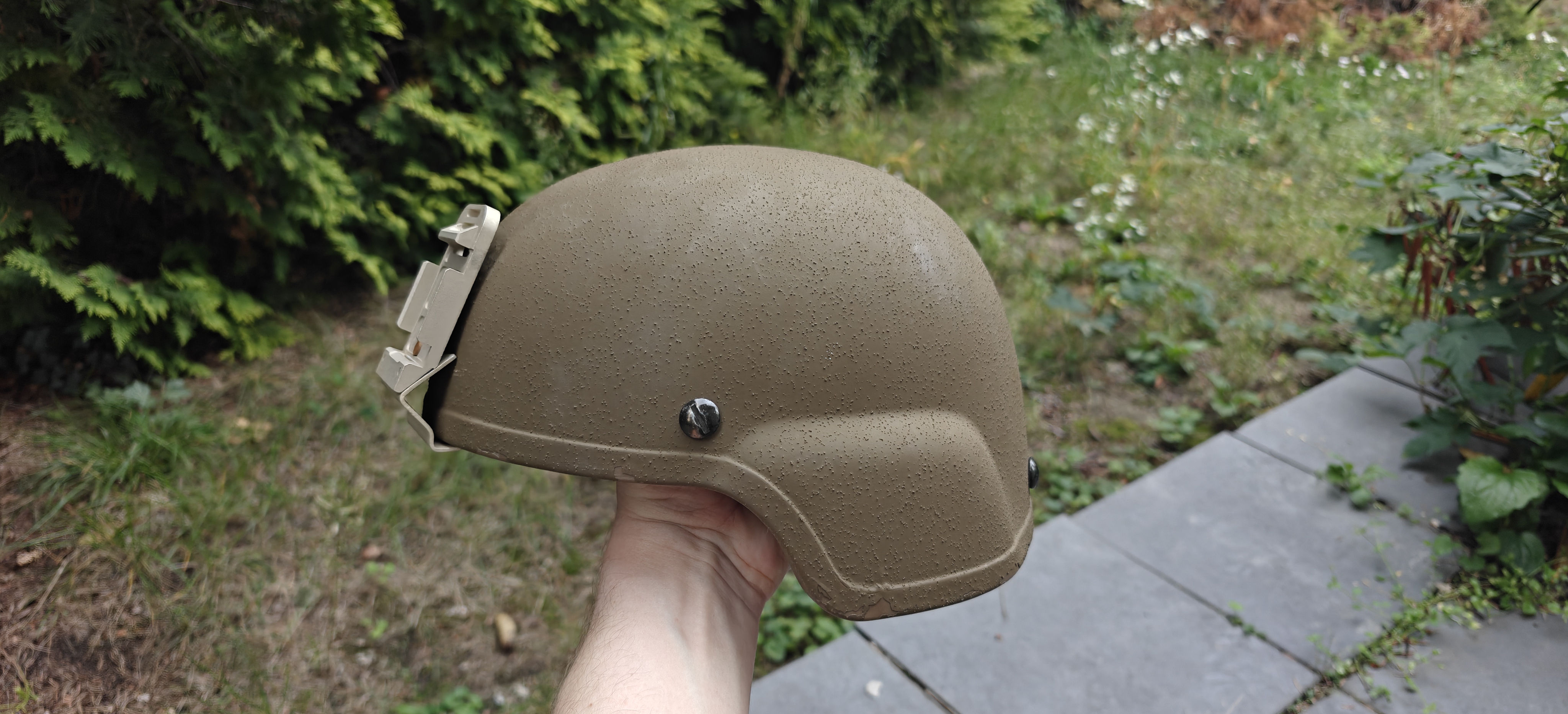 hełm USMC ECH Large + pokrowiec marpat + blacha NVG