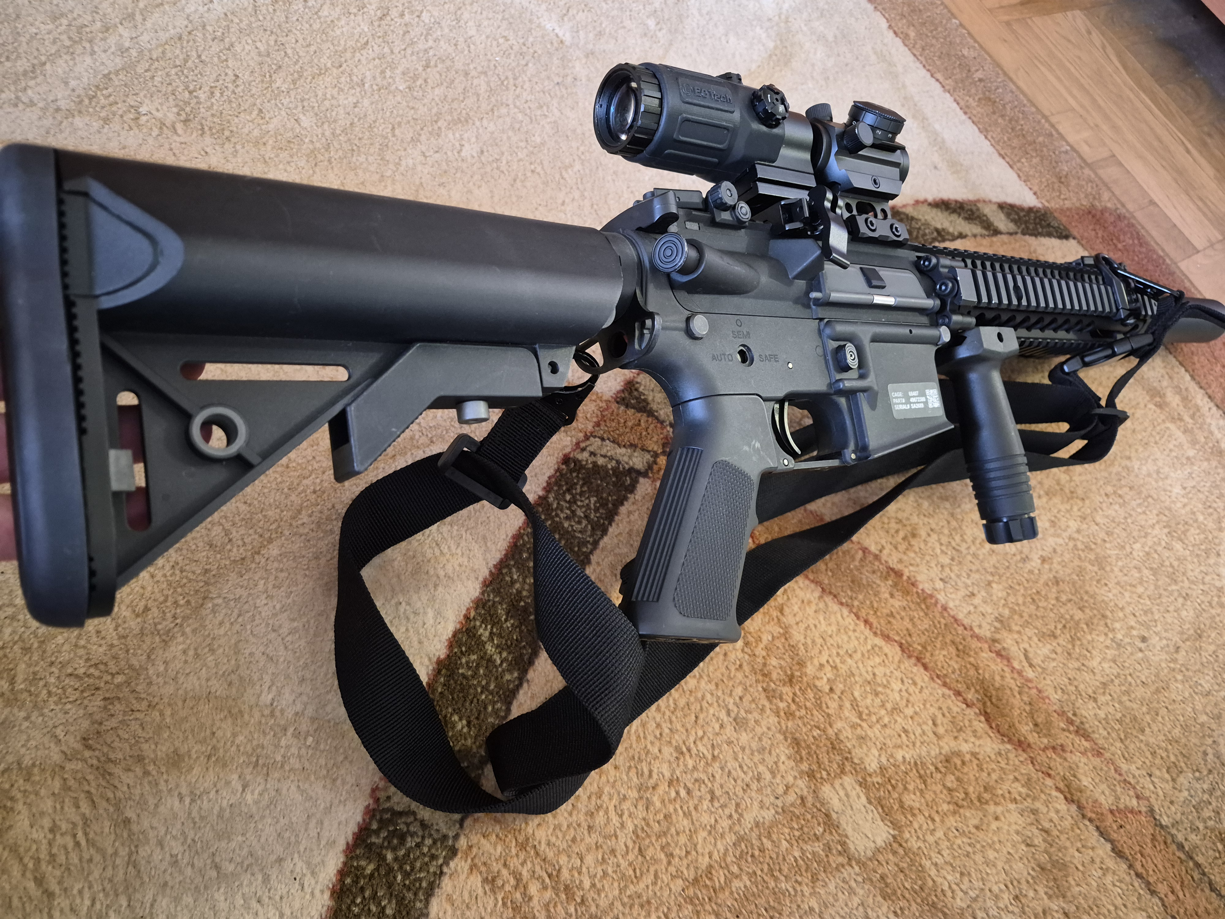 M4 Specna Arms po Pełnym Tuningu | Gearbox V2 | Tłumik | 5 Magazynków ABS | Gate Mosfet | 2.1 J (0.30g) | Zasięg 70m!