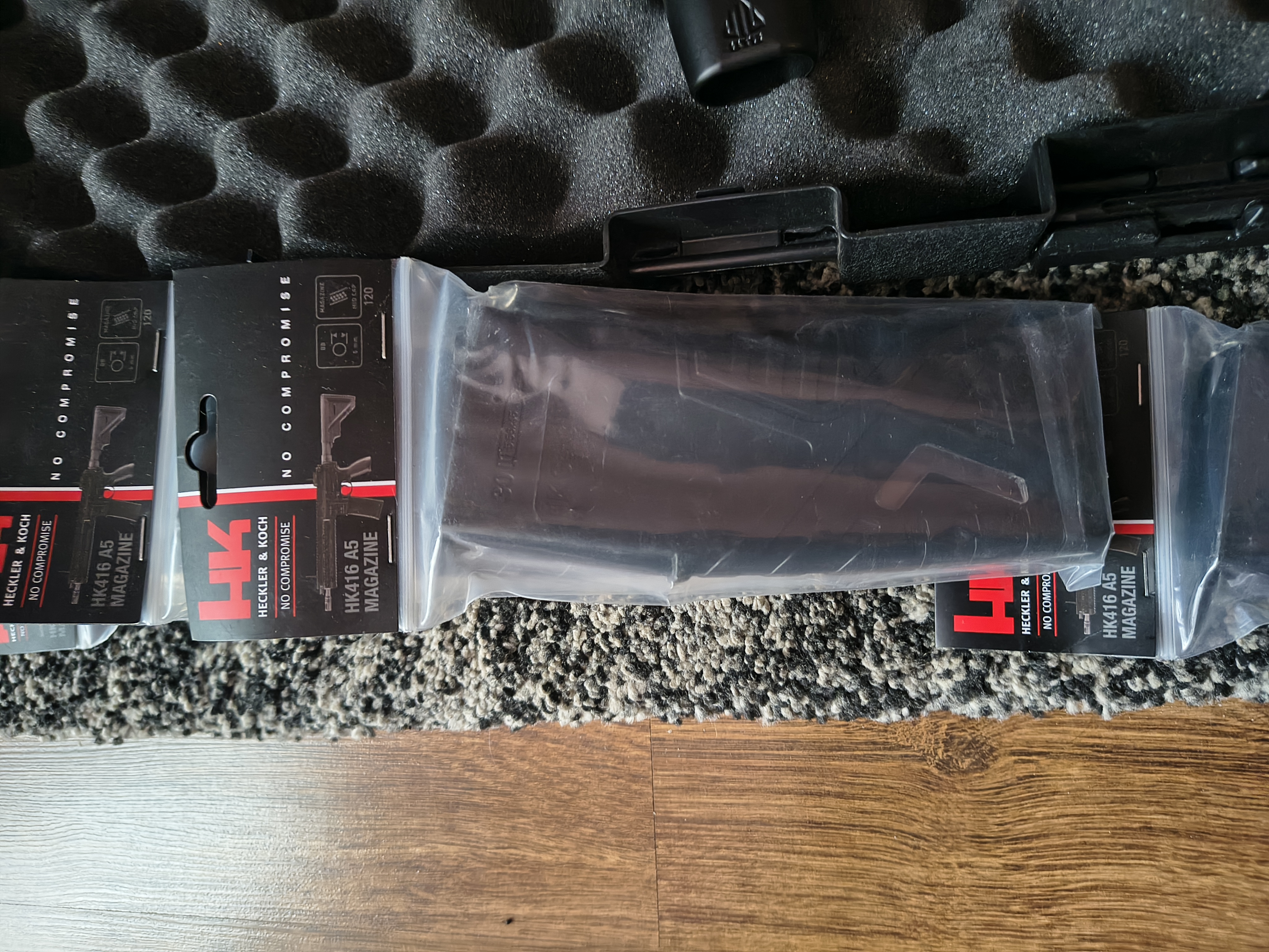 Zestaw replika karabinek ASG H&K Heckler&Koch HK416 A5 6 mm brązowa, full auto, elektryczna