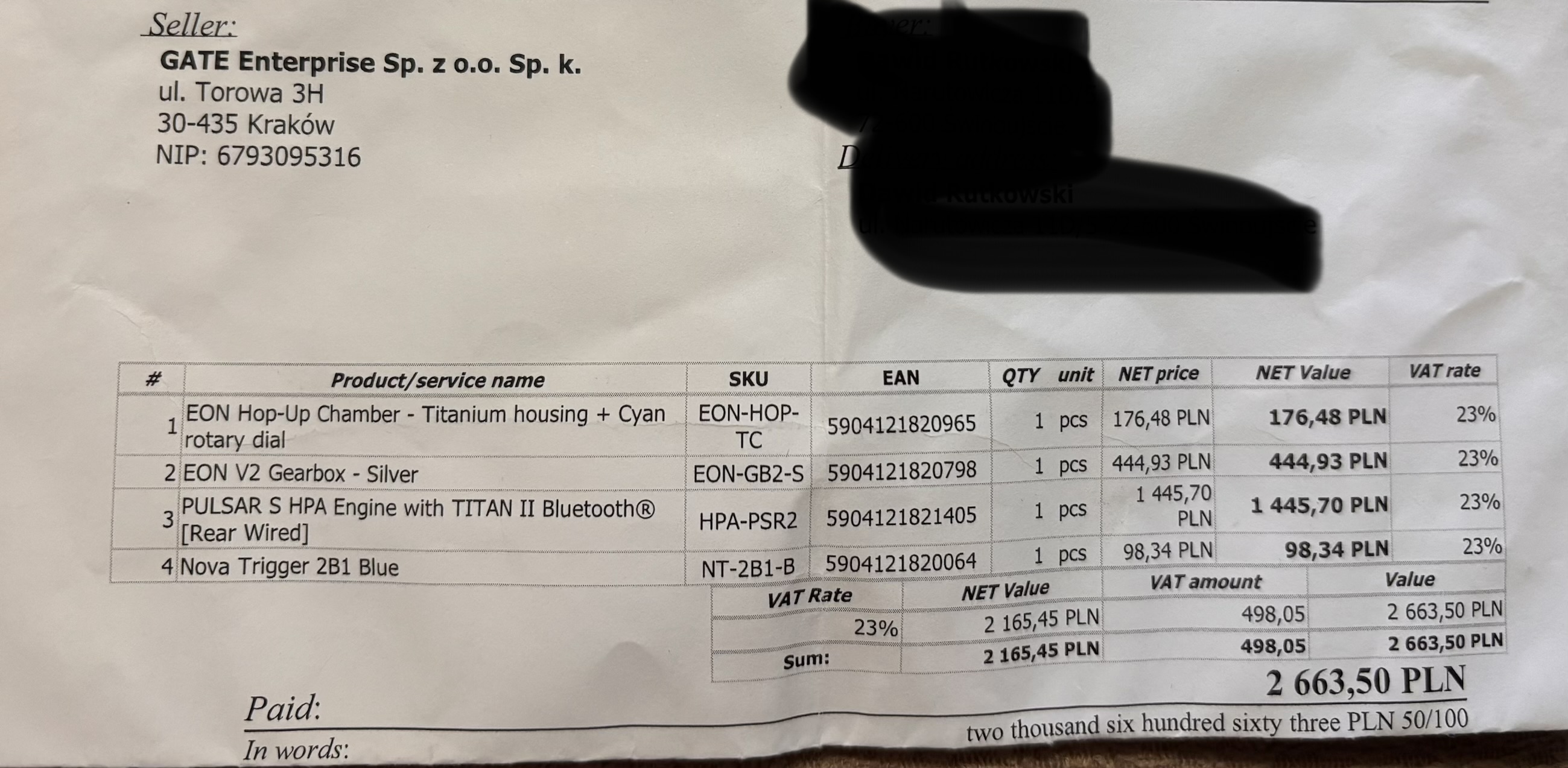 Pulsar S Titan 2 EON GB v2 Nova Trigger