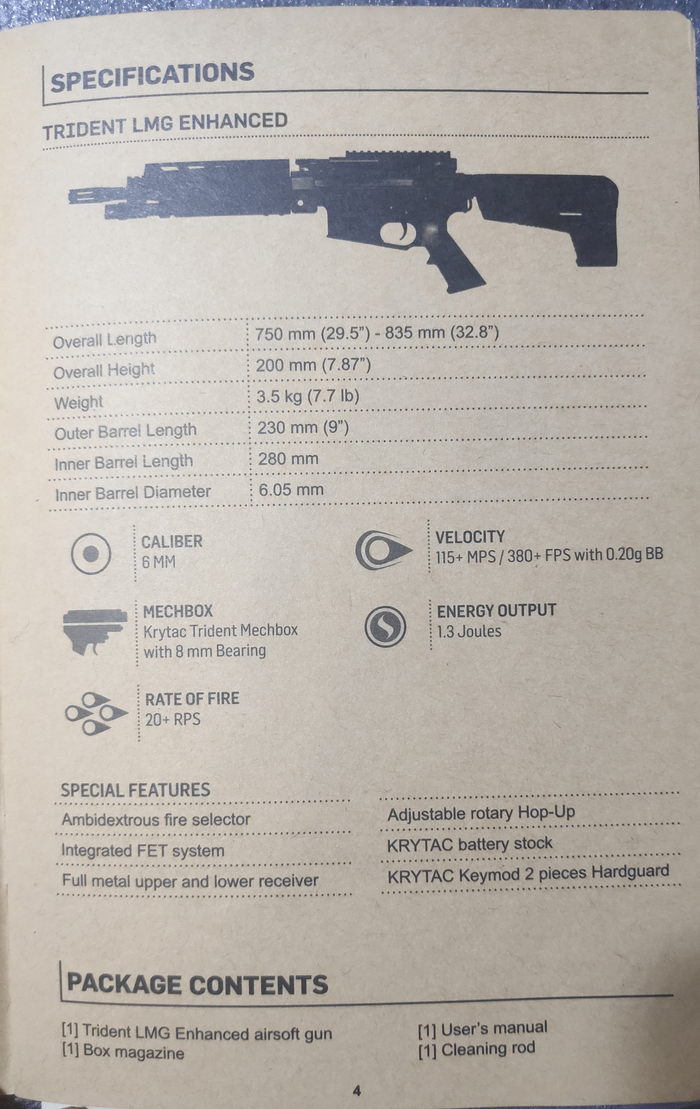 Krytac Trident LMG Enhanced zestaw