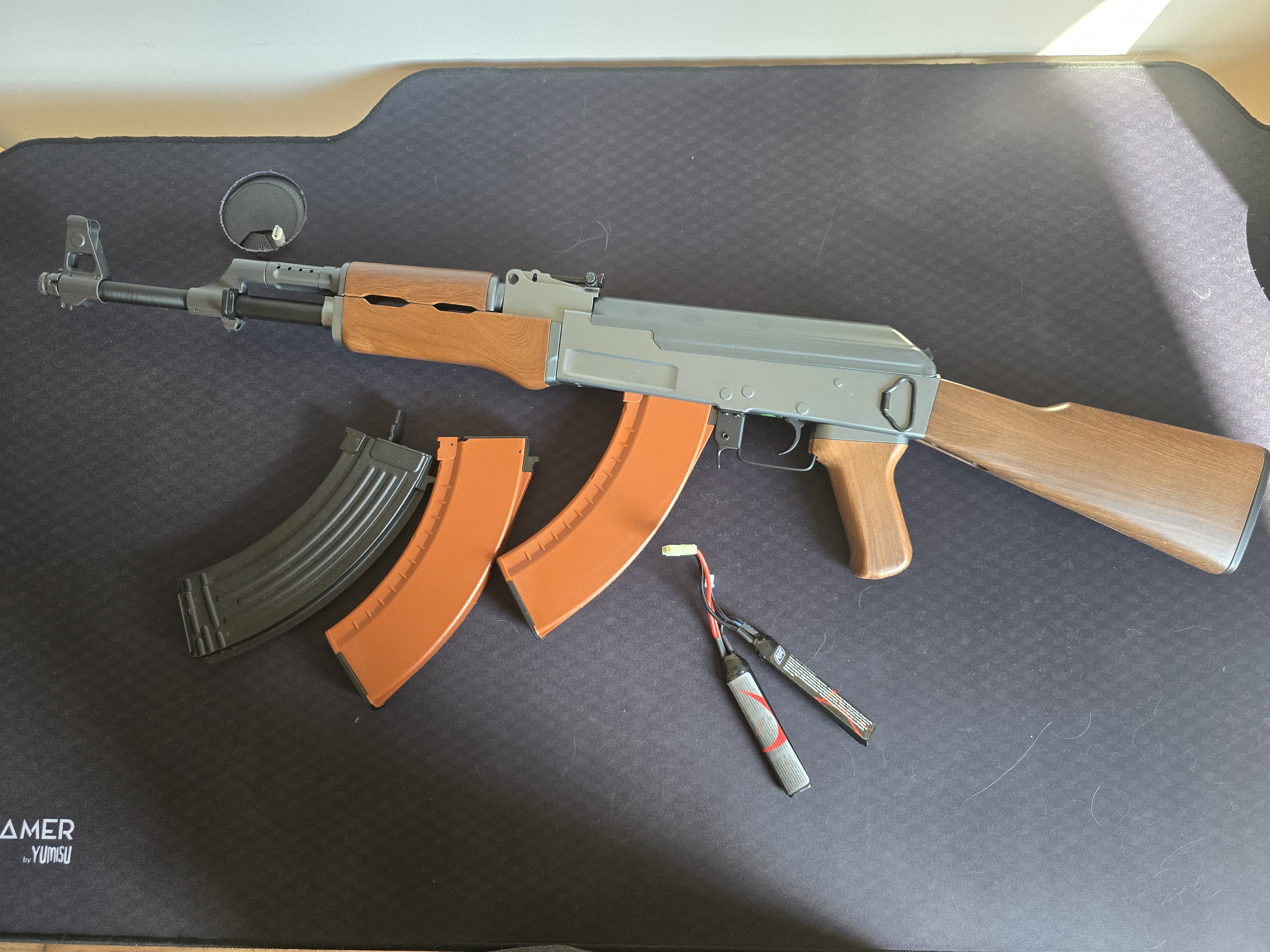 Replika karabinka AK47 (CM028) - CYMA + magazynki i bateria