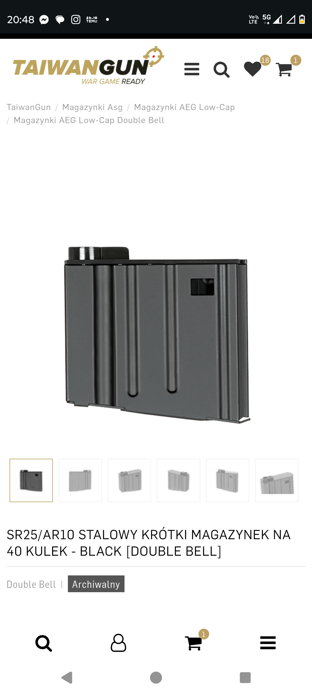 Kupię krótkie magazynki sr25