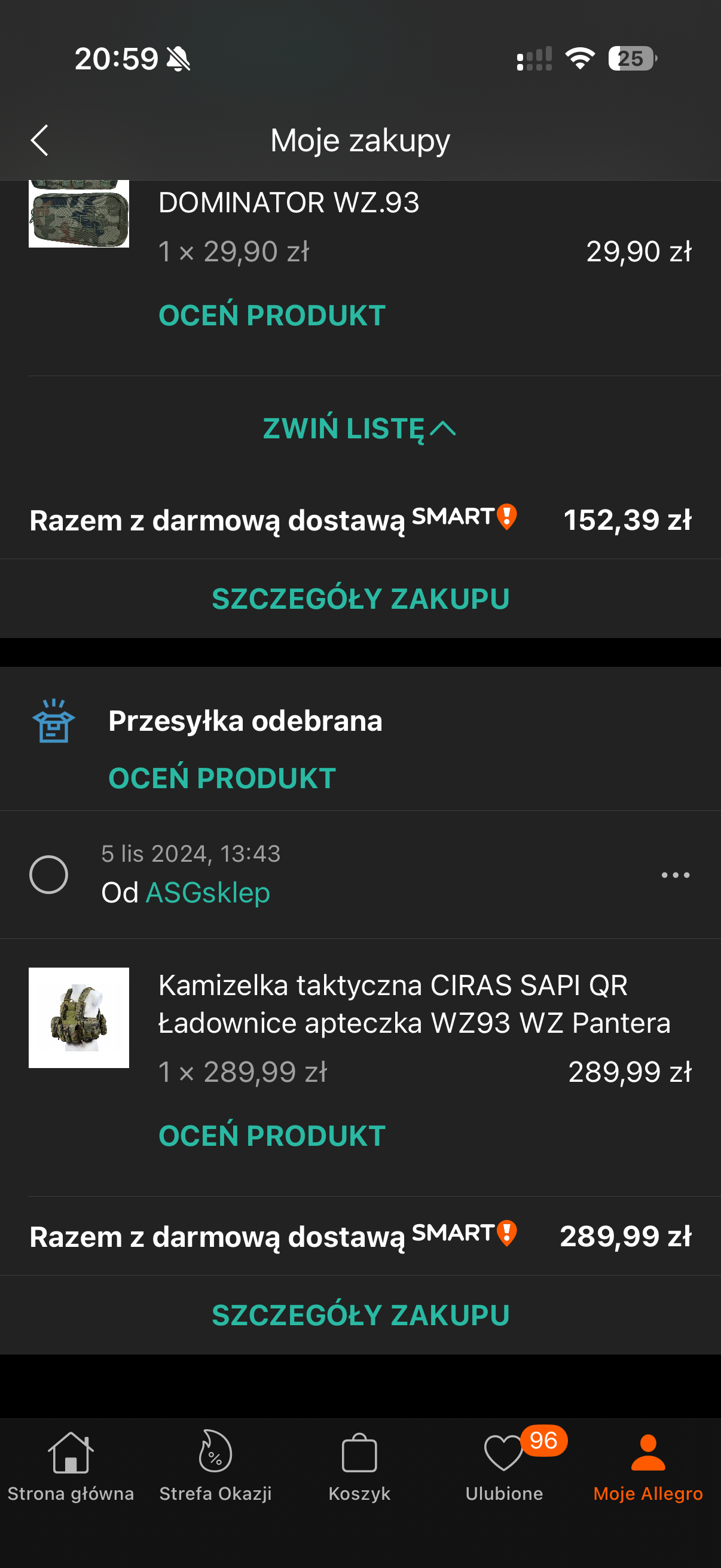 Kompletny szpej ASG WZ93