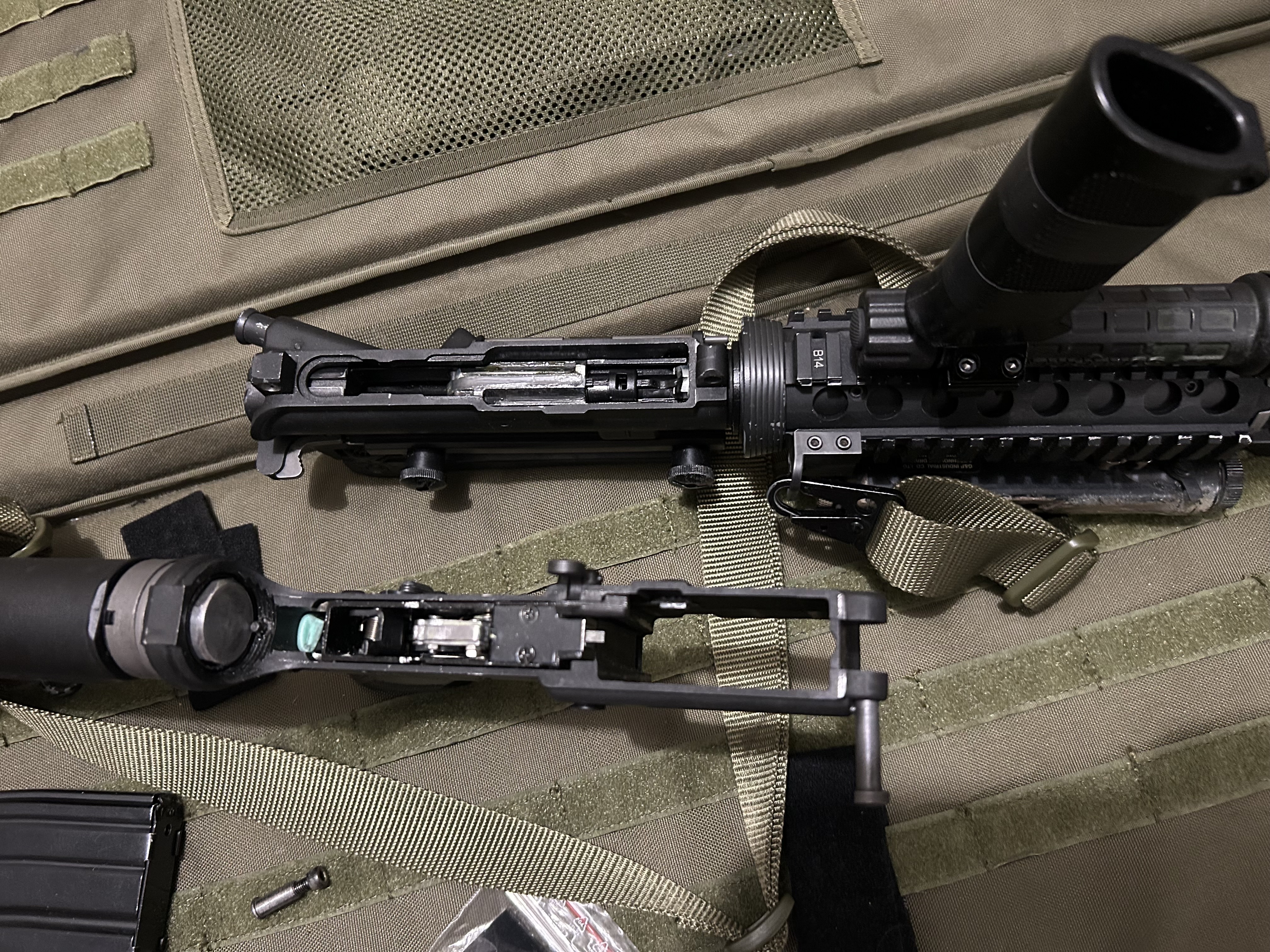 WE m4 GBBR RATECH PEQ-2 gangster grip surefire