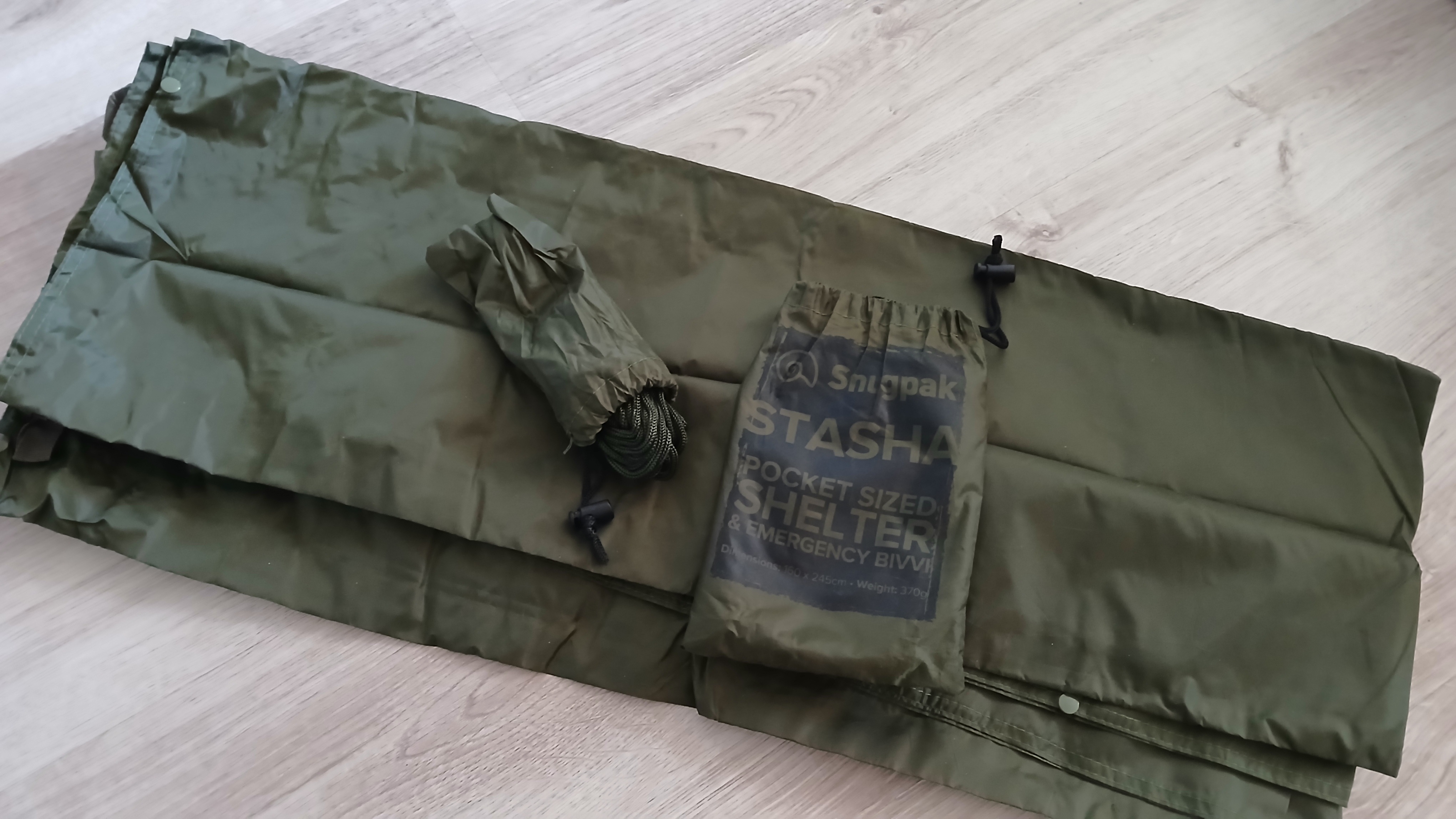 Płachta Biwakowa Snugpak Stasha 160x245 cm 370 g oliwkowa