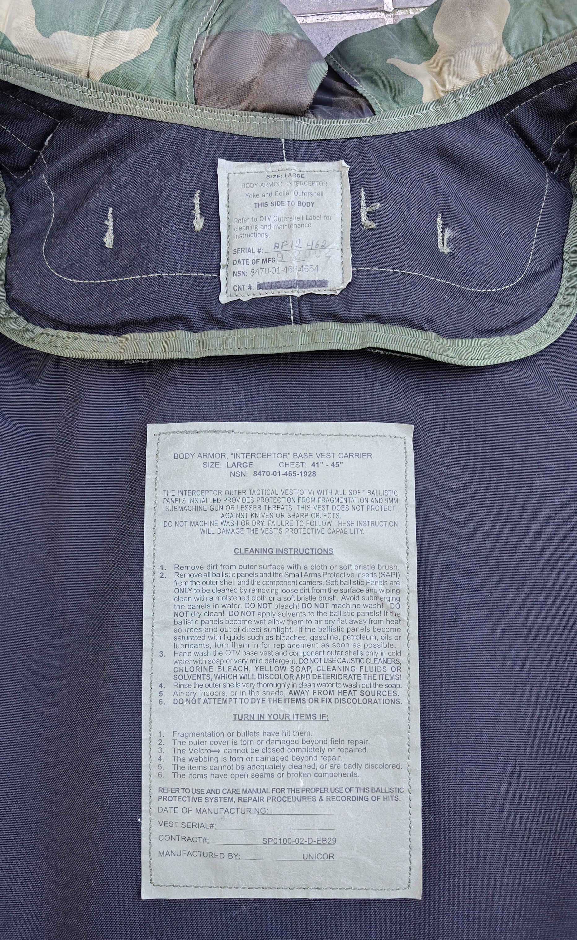Kamizelkę IBA Interceptor Body Armor Woodland Large + Wkłady US ARMY usmc
