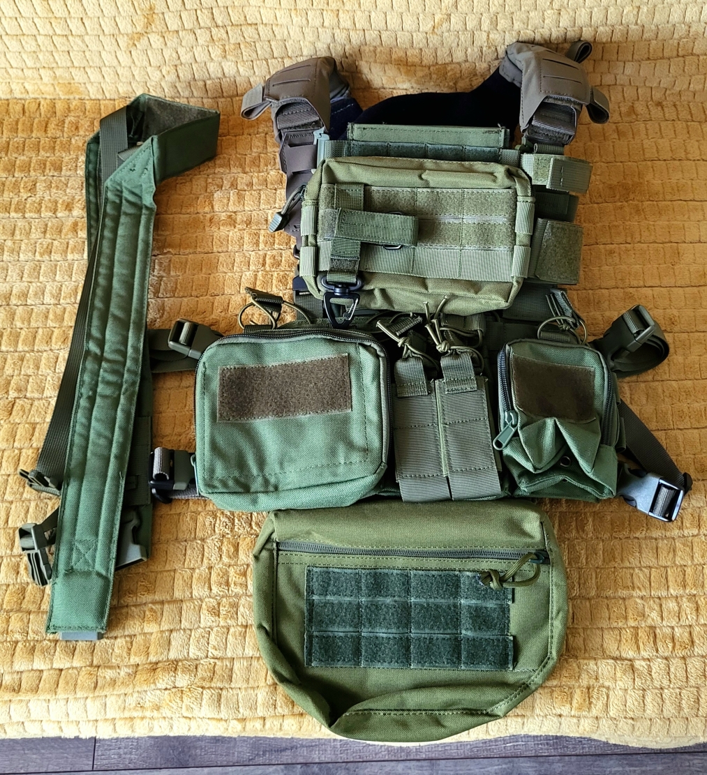!LICYTACJA BEZ CENY MINIMALNEJ! CHEST RIG, ŁADOWNICE, PLECAK (MOLLE)