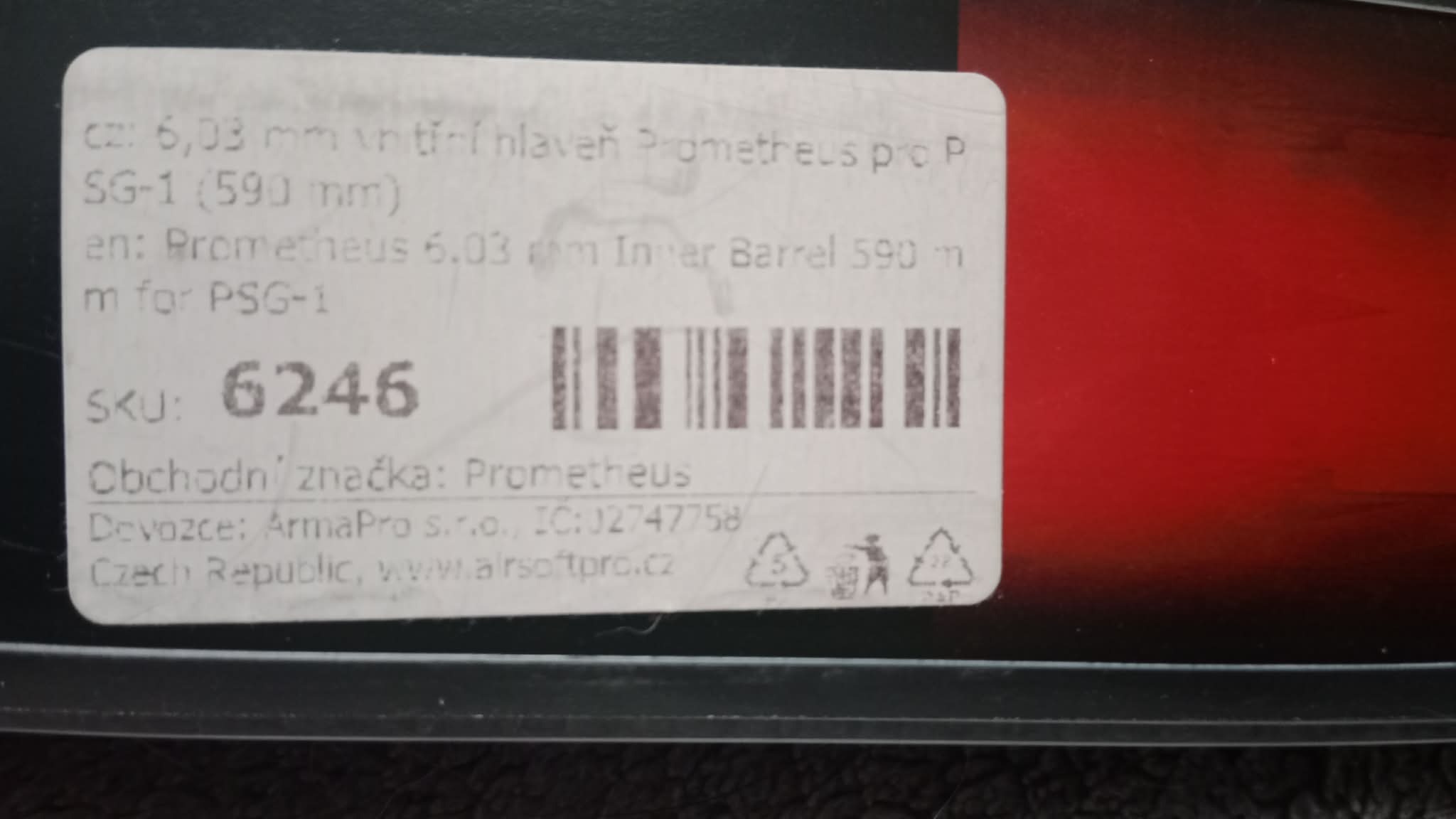 Lufa Precyzyjna Prometheus 6.03mm EG Barrel 590mm - PSG-1