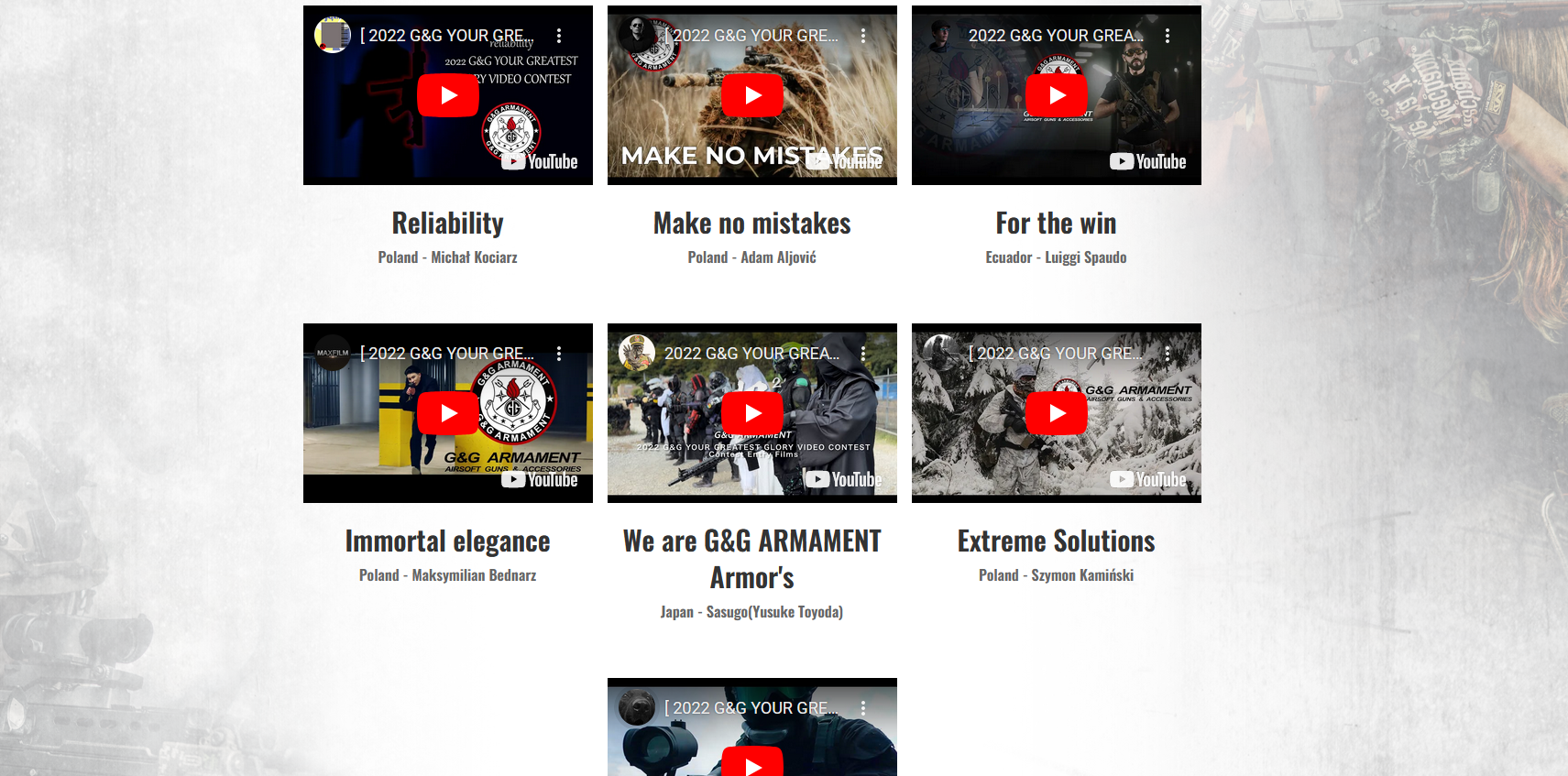 G&G Your Greatest Glory 2022 - results