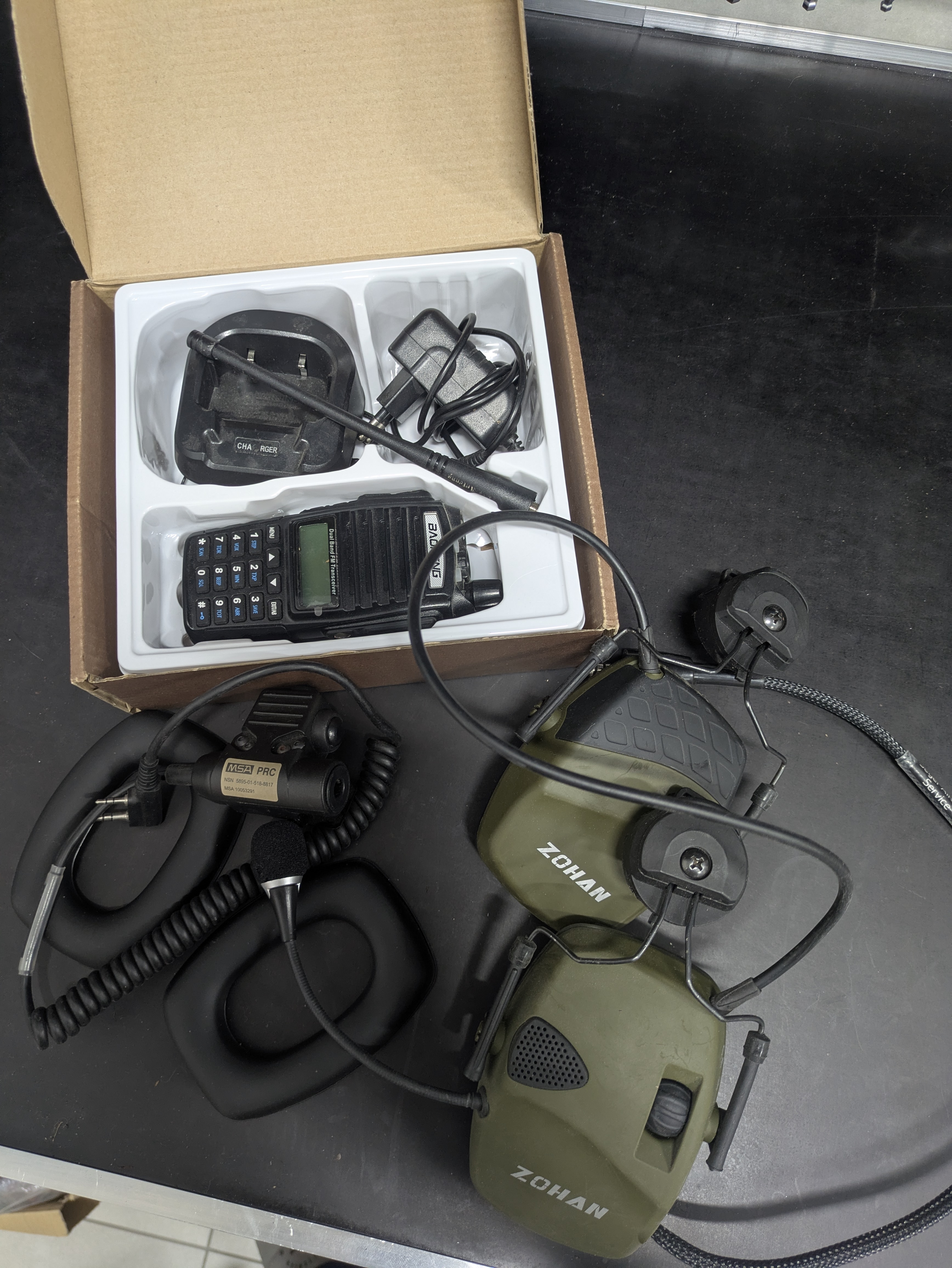 słuchawki ptt radio baofeng uv-5r