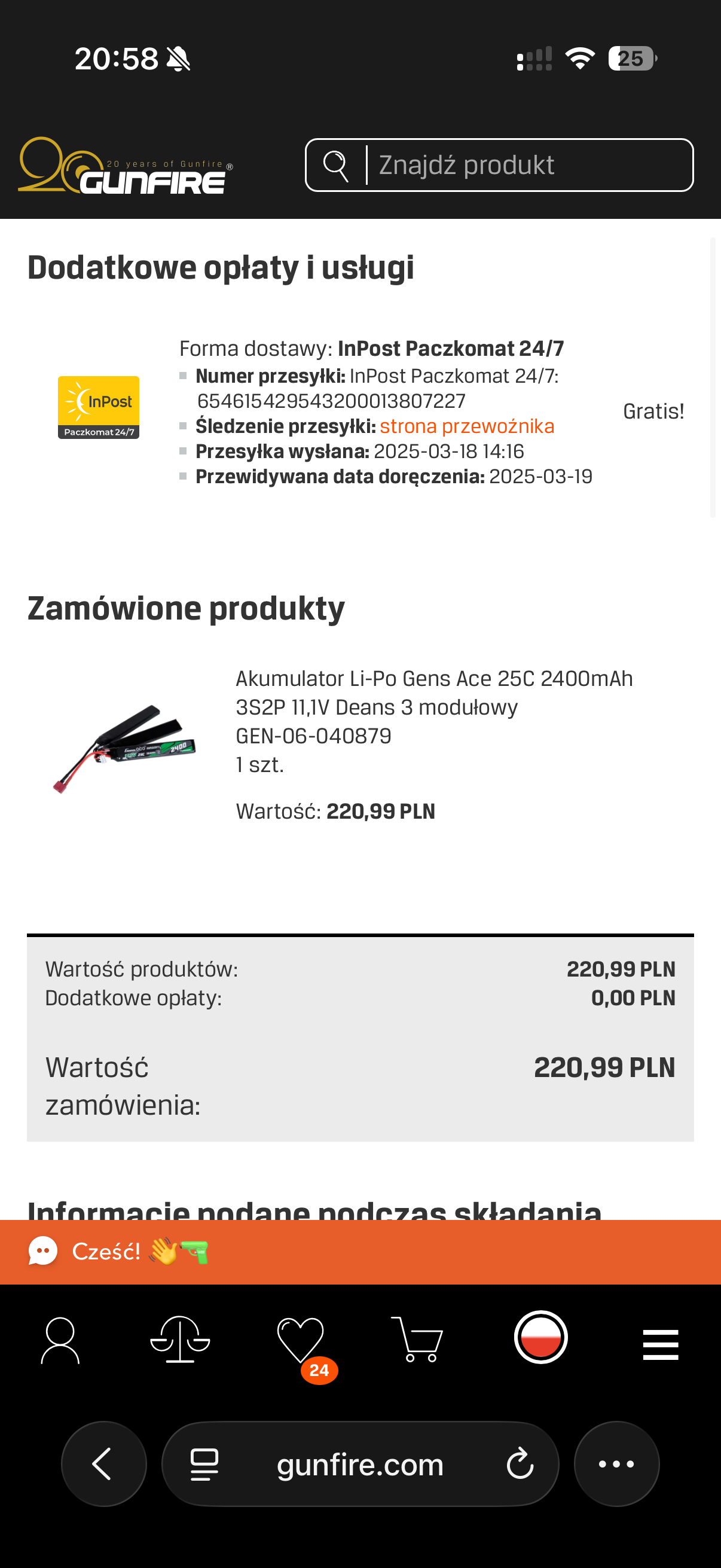 Kompletny szpej ASG WZ93