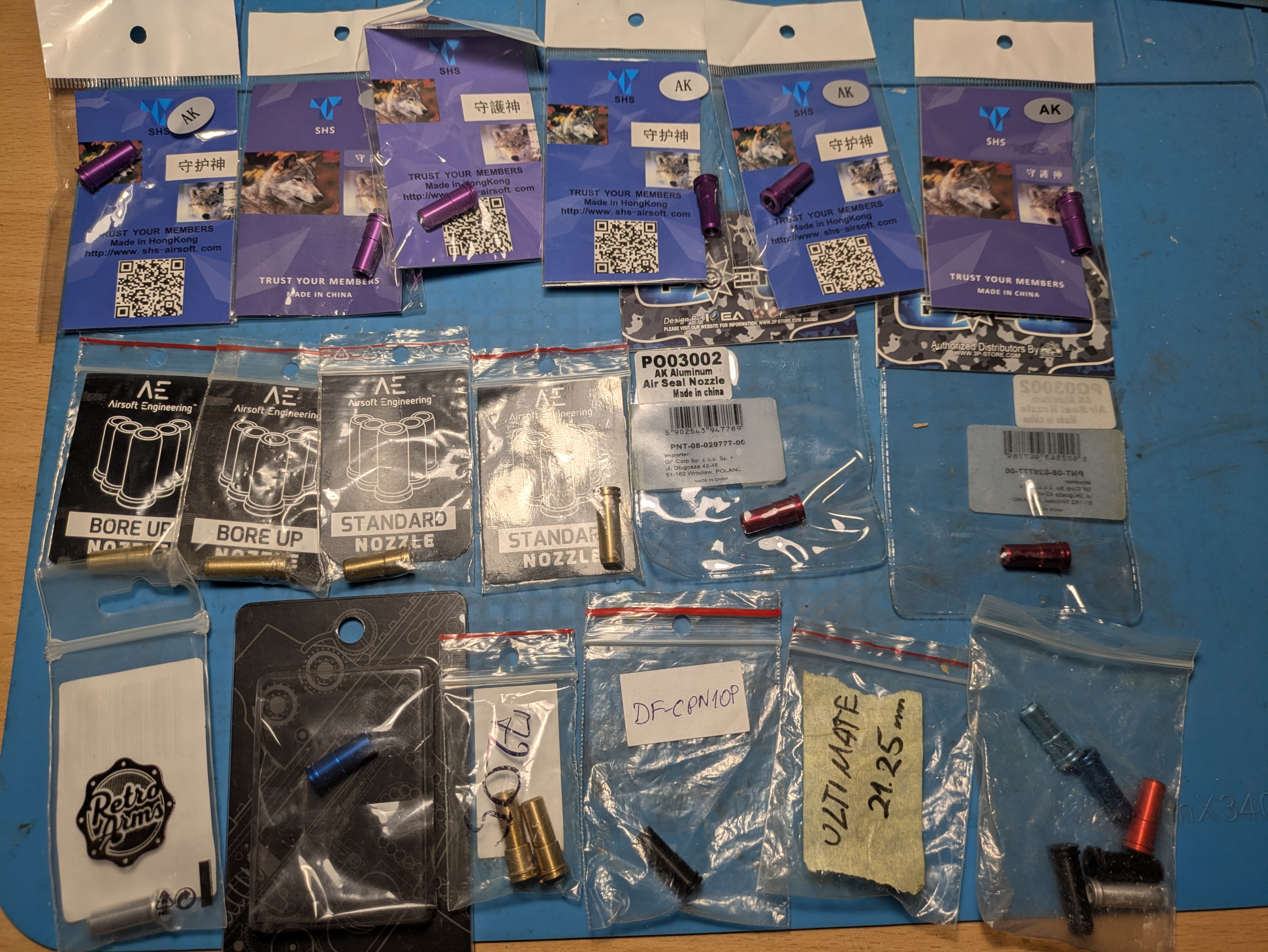 Dysza gumka hop up silnik głowica cylinder zębatki łożyska lufa gearbox