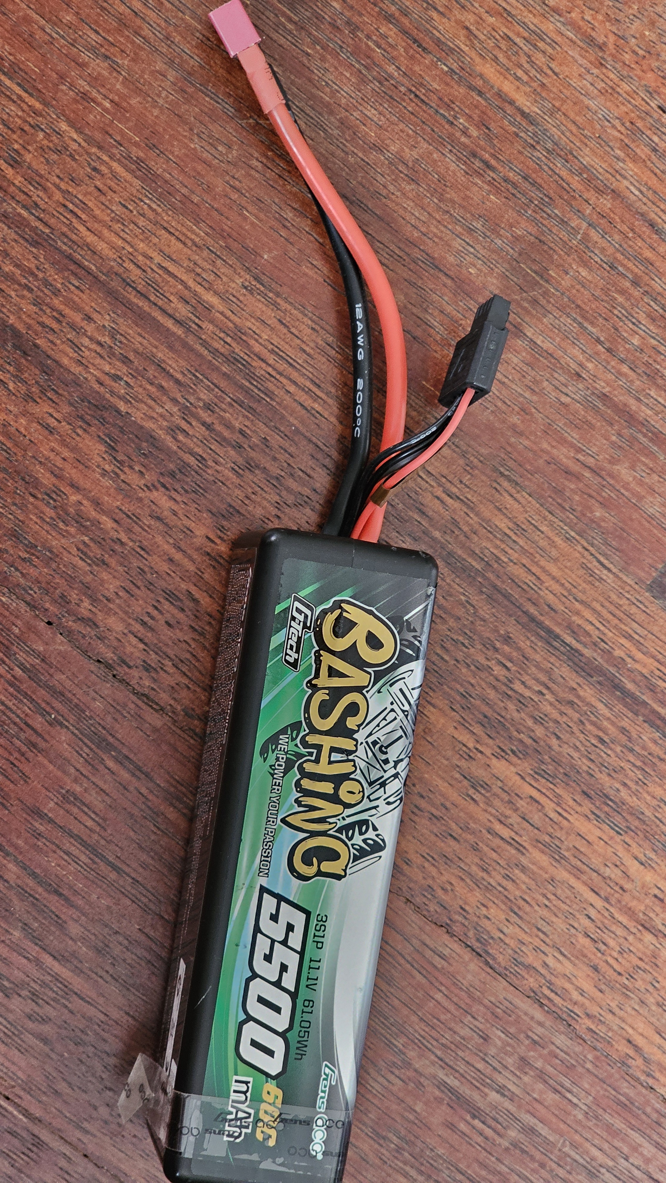Lipo 11.1 5500mAh 60c hard case bashing