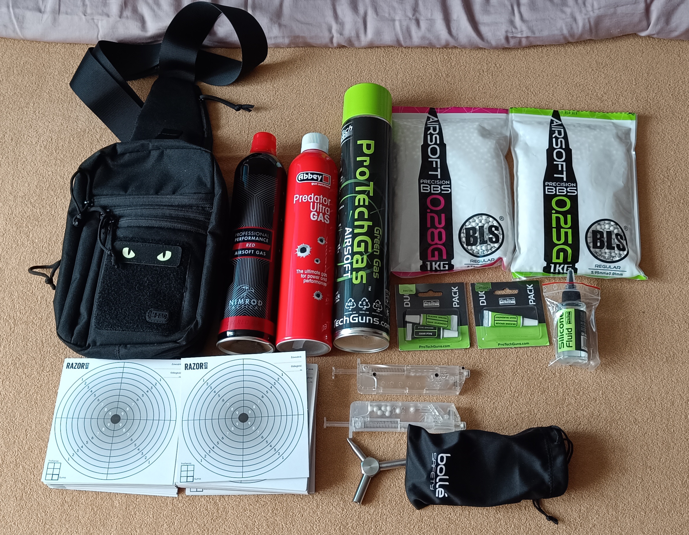 Kulki BLS, green gas, torba itp