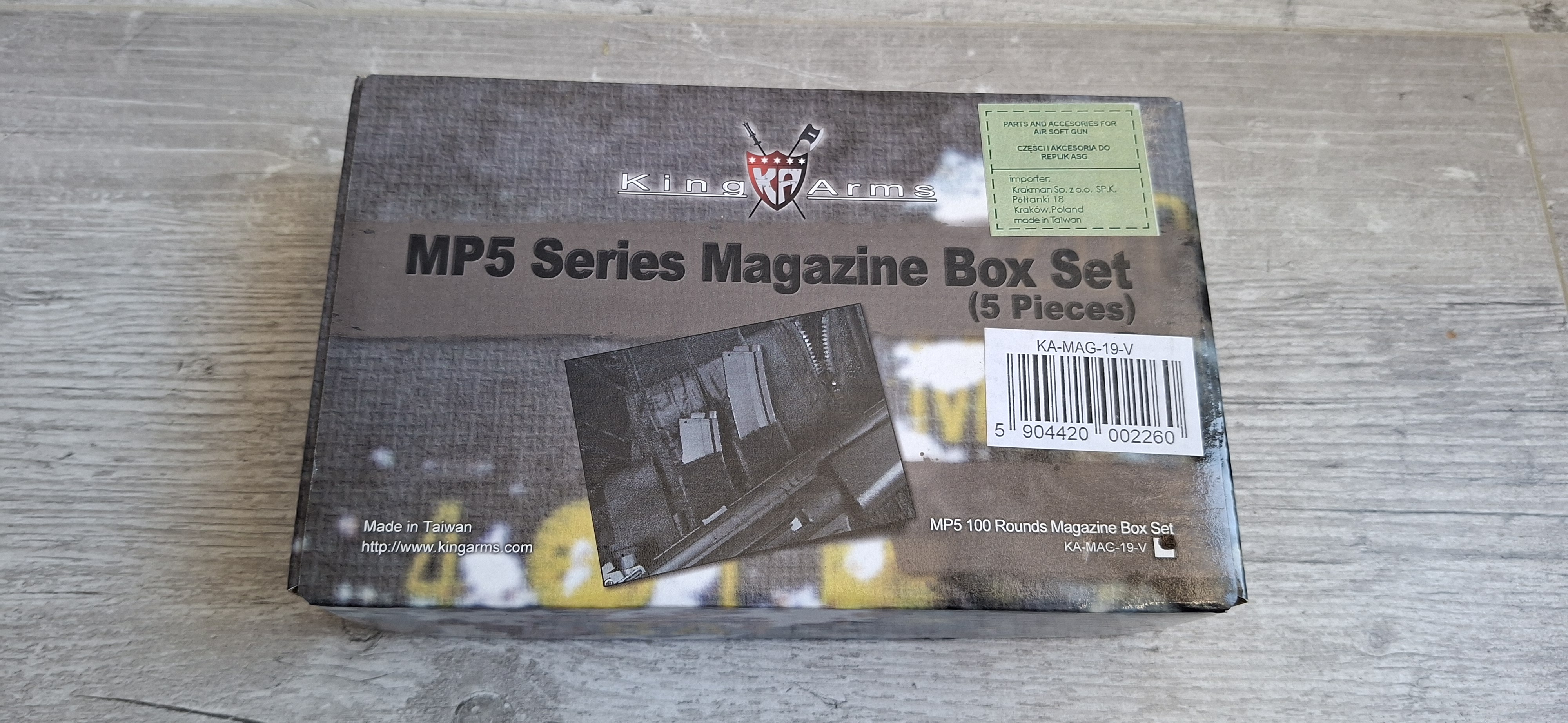 Magazynki MP5 King Arms - midcap 100 kulek - 5 sztuk nowe