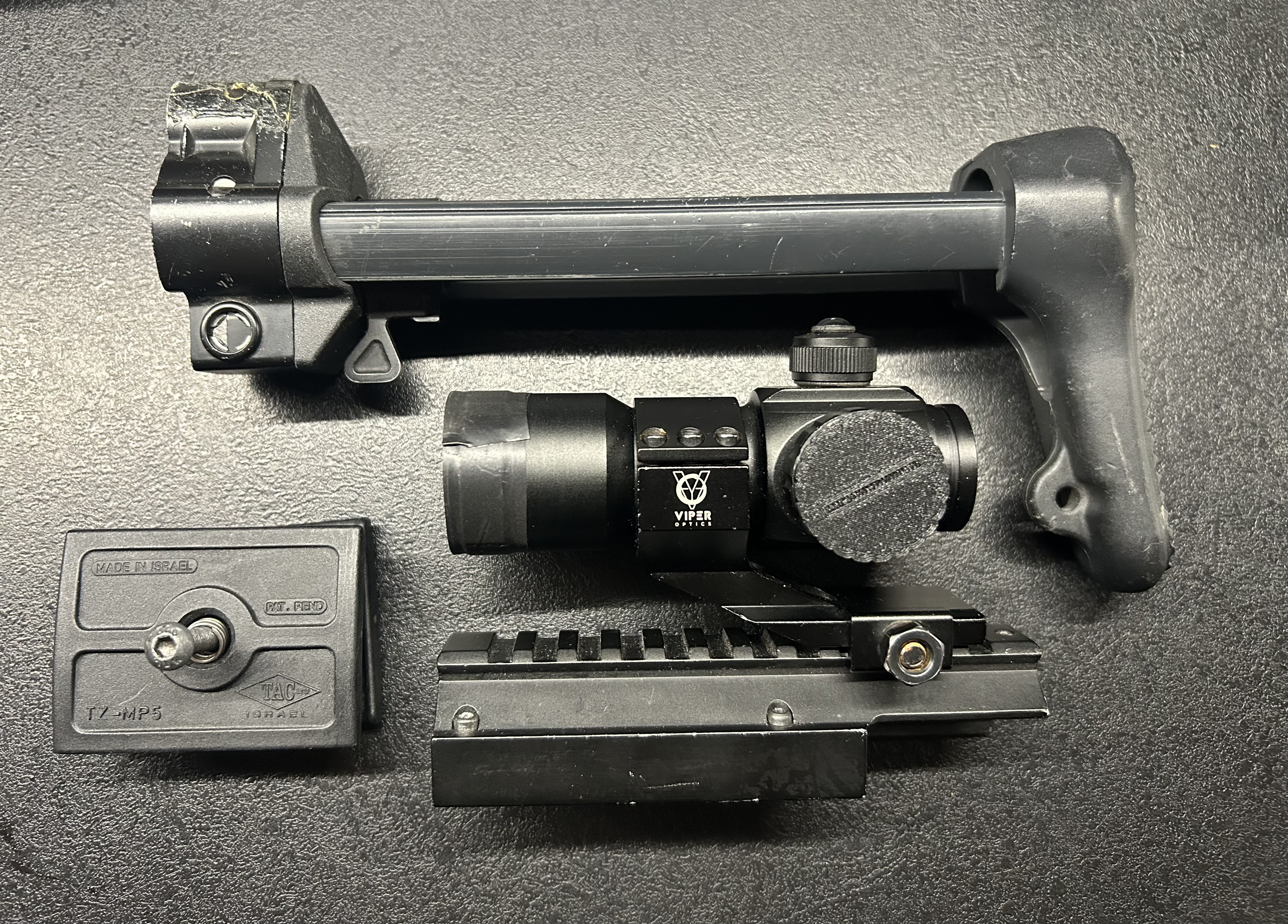 Części mp5 kolba składana a3, szyna RIS, Kolimator Aimpoint, łącznik magazynków