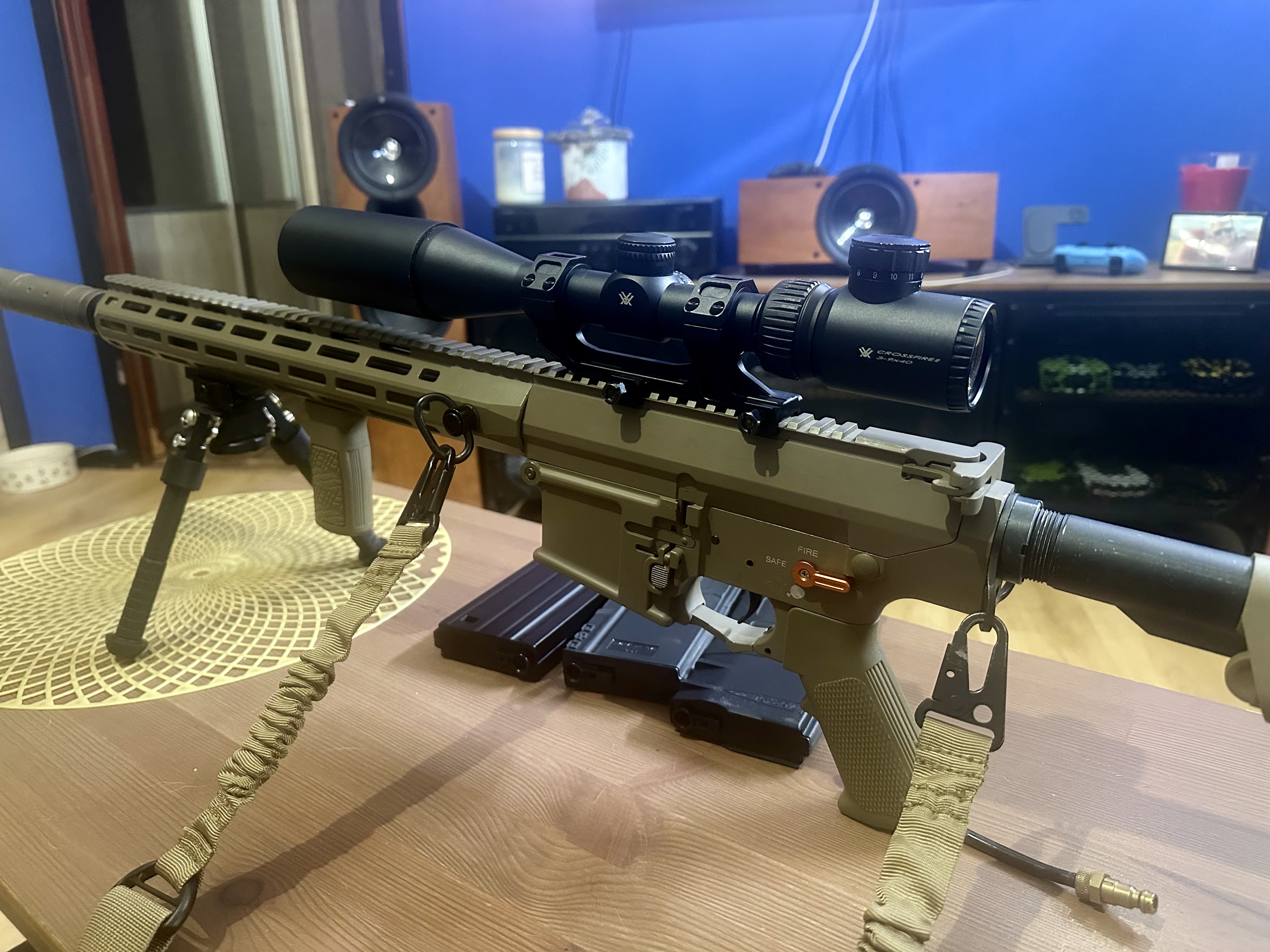 E&C SR25 DMR HPA Mancraft 2.6J VortexCrossfire II 3-9x40