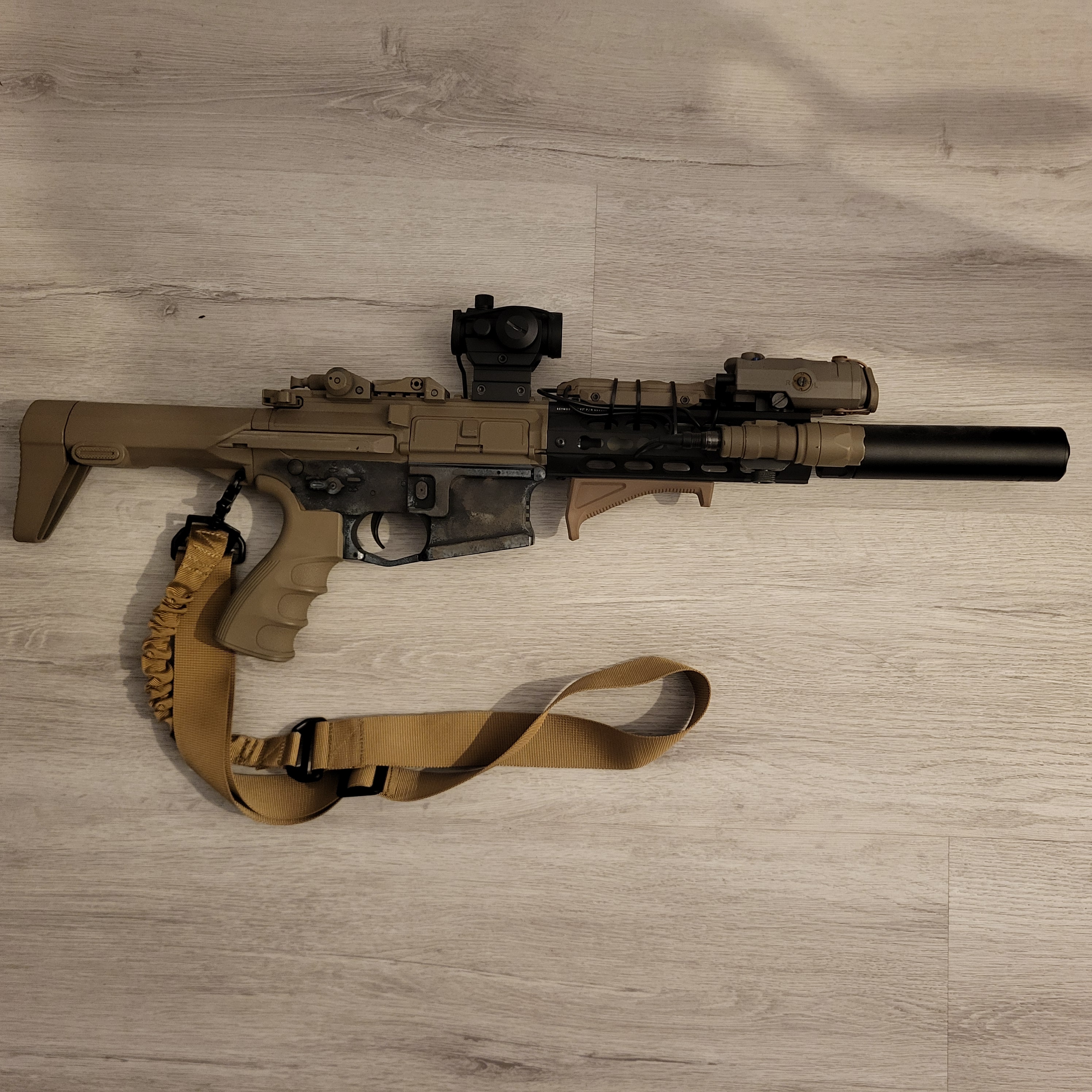 Replika ASG G&G CQB-15 Custom | Full Setup | Fosco Dunkel gelb
