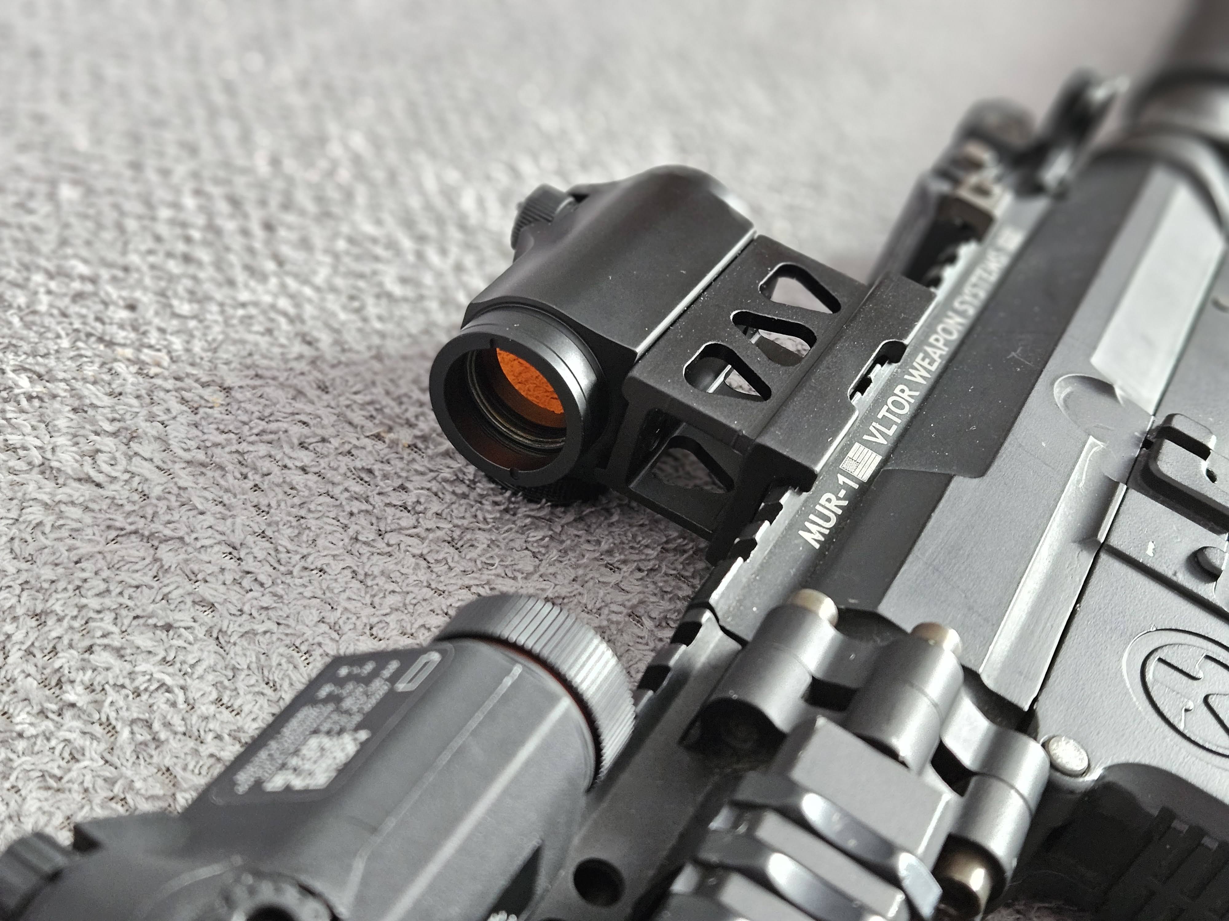 Kolimator AIM-O Aimpoint micro T1 replika, różne montaże wysoki, niski, QD