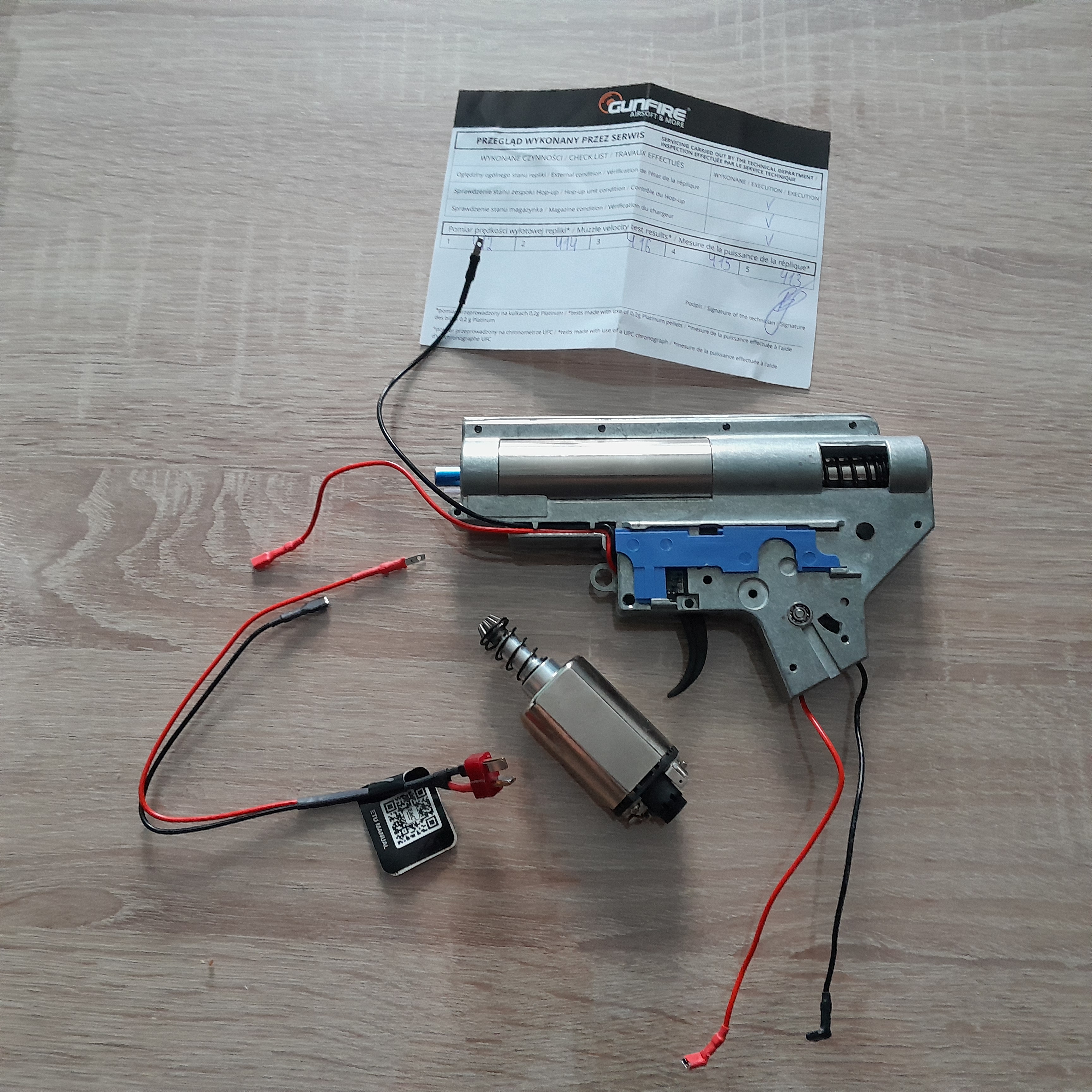 Kompletny gearbox V2 z ETU i QSR od E&C ~415fps + silnik