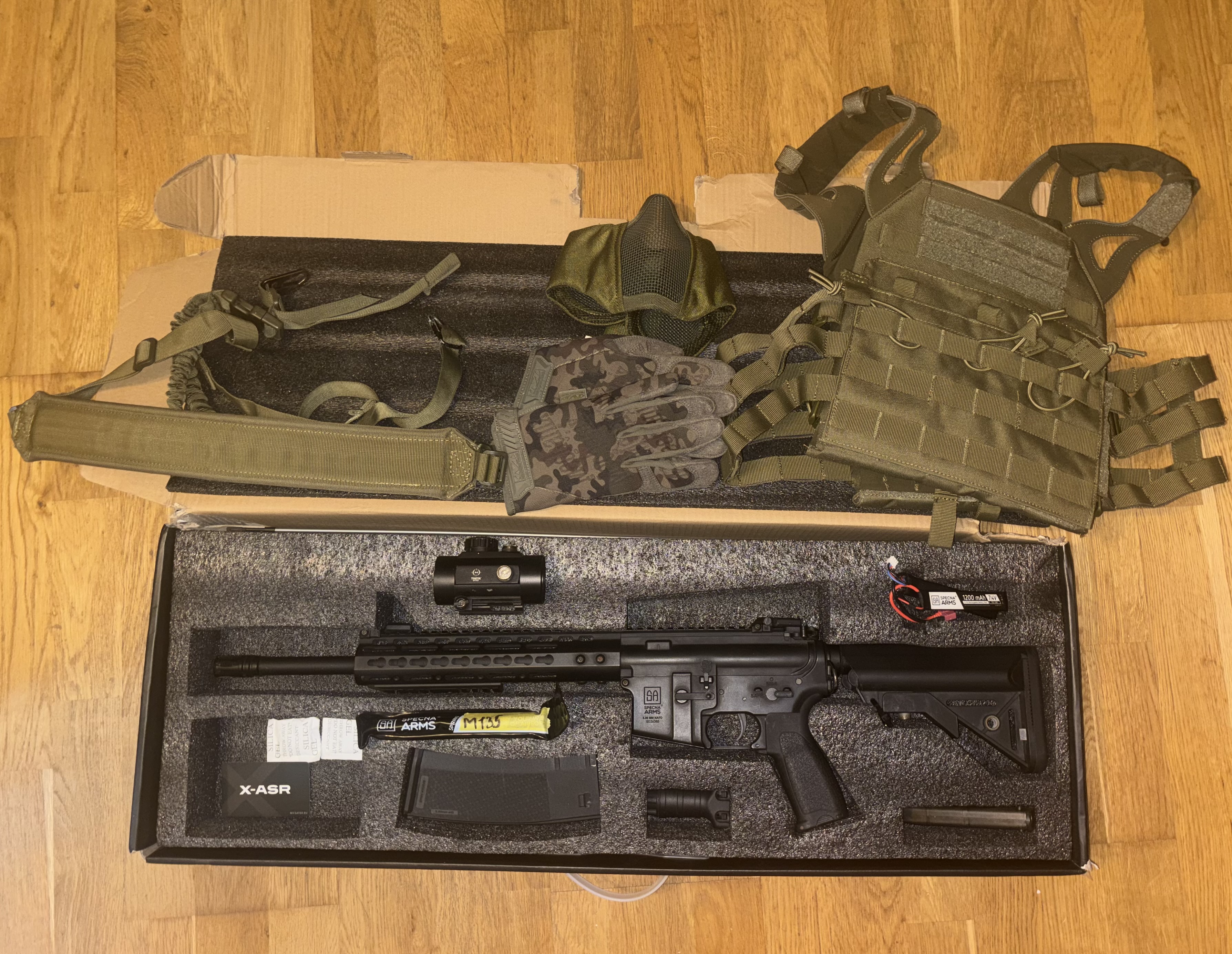 Zestaw Asg SA-E09 EGDE+ osprzęt (Koszt nowego zestawu w sklepie to 1,8k) (Wszystko sprawne)