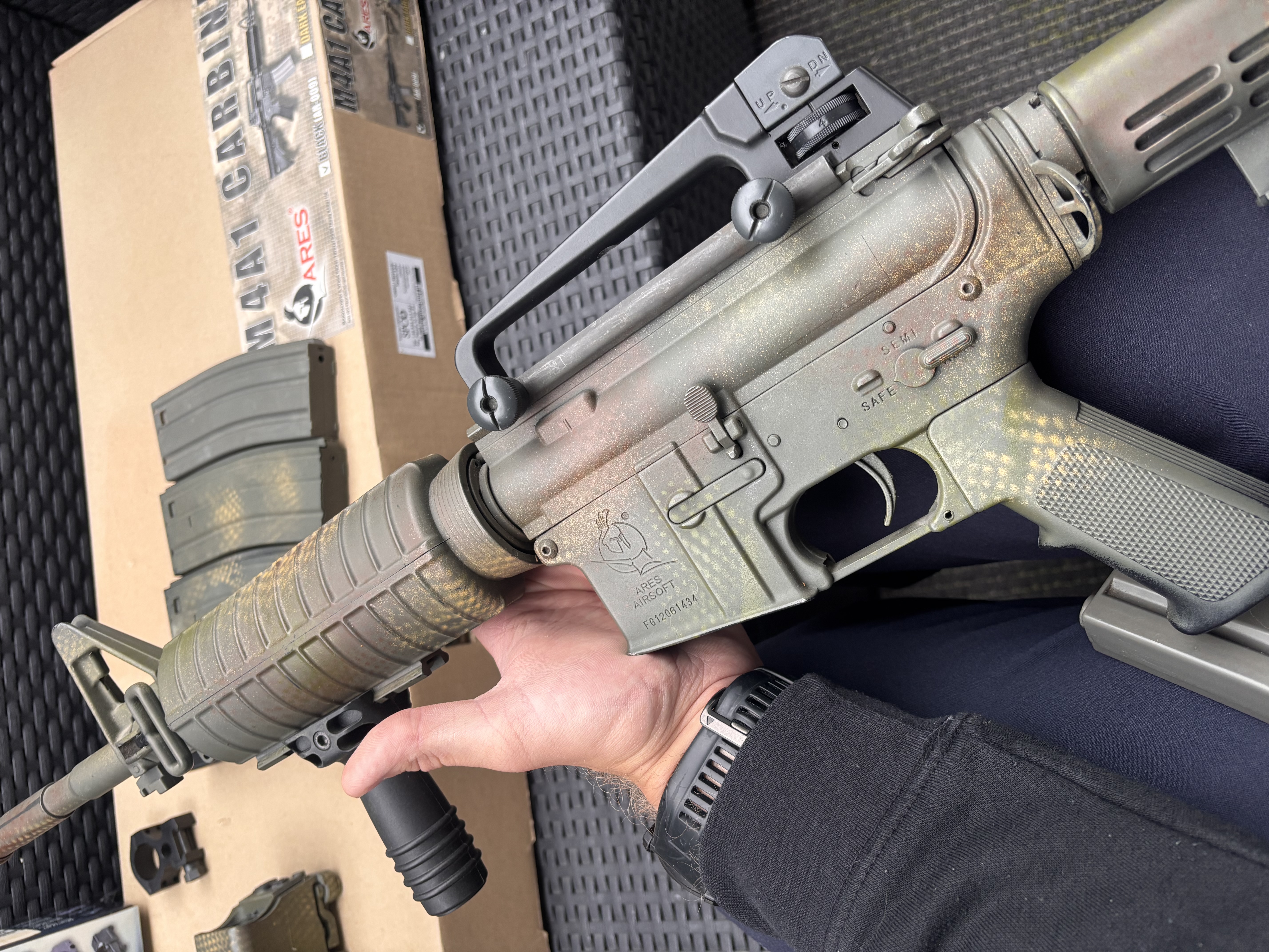 ARES M4A1 AR-009 Full Metal 5 magazynków + kolimator