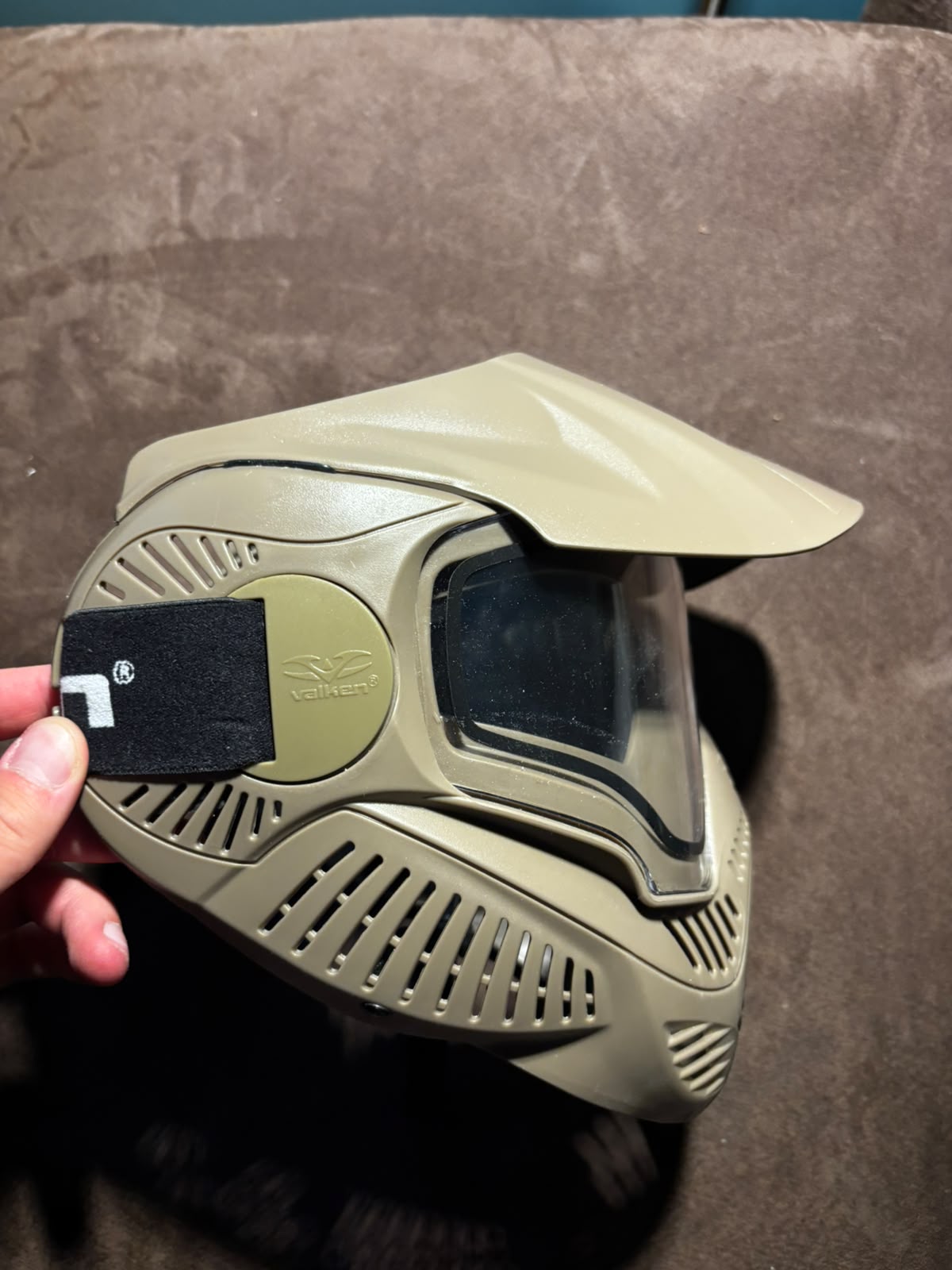 Valken MI-7 Thermal Tan – maska paintballowa ASG pełna z daszkiem