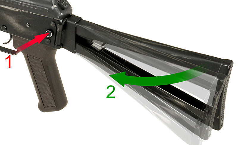 Stalowa blokada kolby składanej AK przycisk blokady solidny