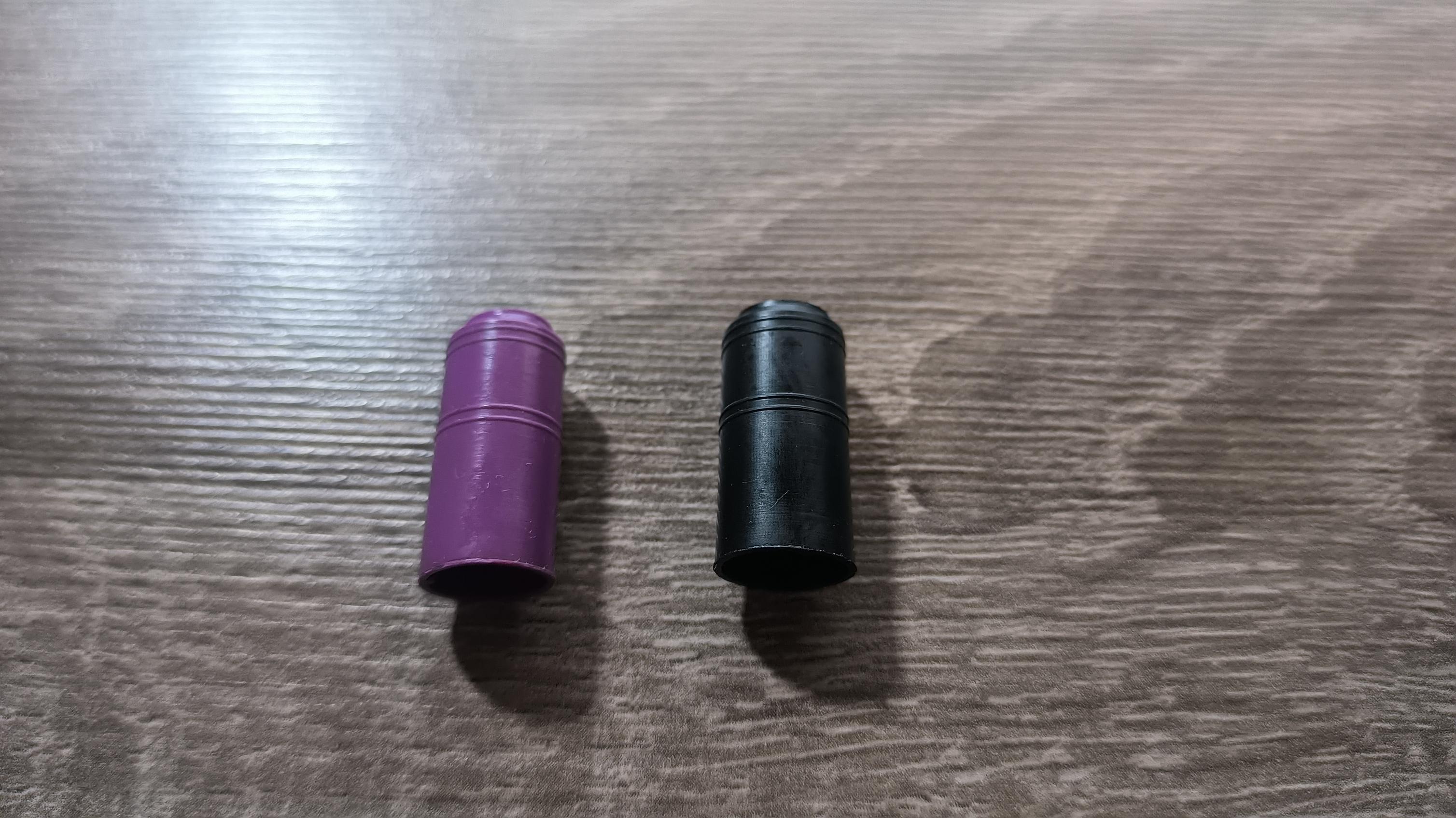 Zestaw 2 gumek Hop-Up PTS/MEC do replik AEG - Black i Purple