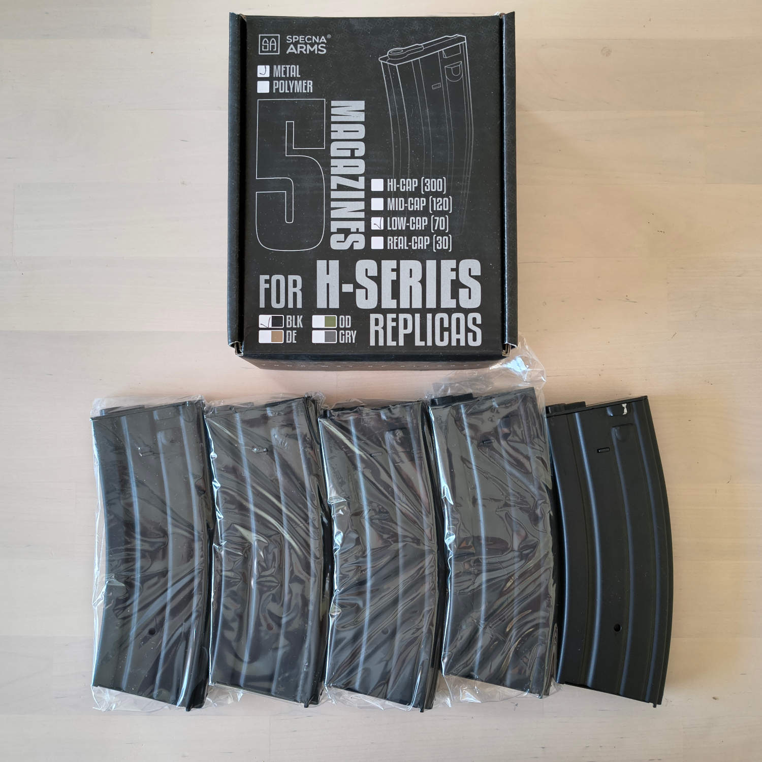 Magazynki low cap 5 x 70 kulek Specna Arms Hk416 m4 ar15 m16