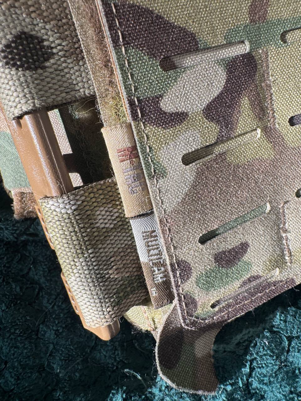 Zestaw plate carrier M-Tac Cuirass Elite Gen II (Multicam) + front flap HUSAR Hybrid Rifle Front Flap + 3× ładownice GPC Wing Pouch