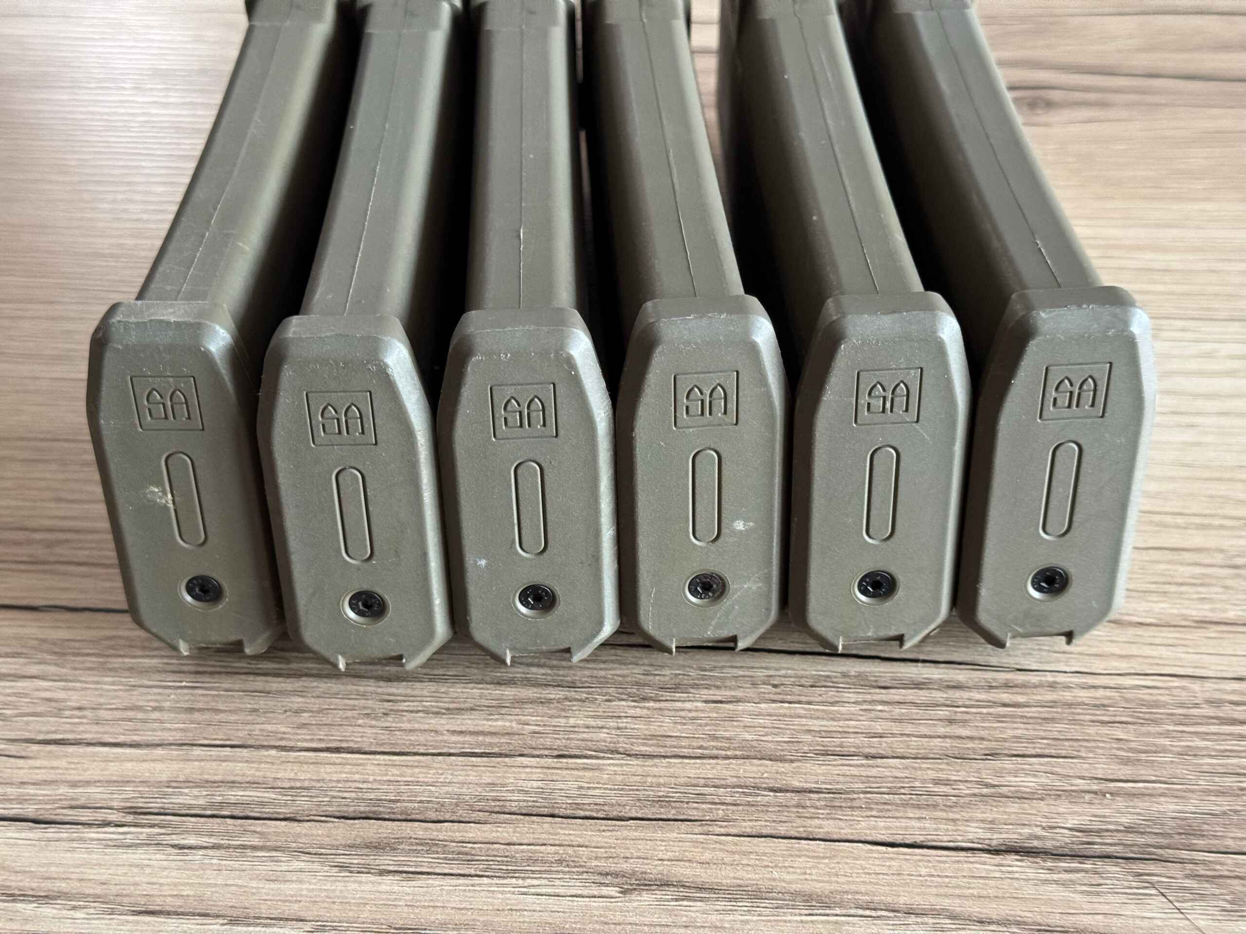 6x Magazynek Specna Arms S-Mag Mid-Cap na 125 kulek do M4 - TAN