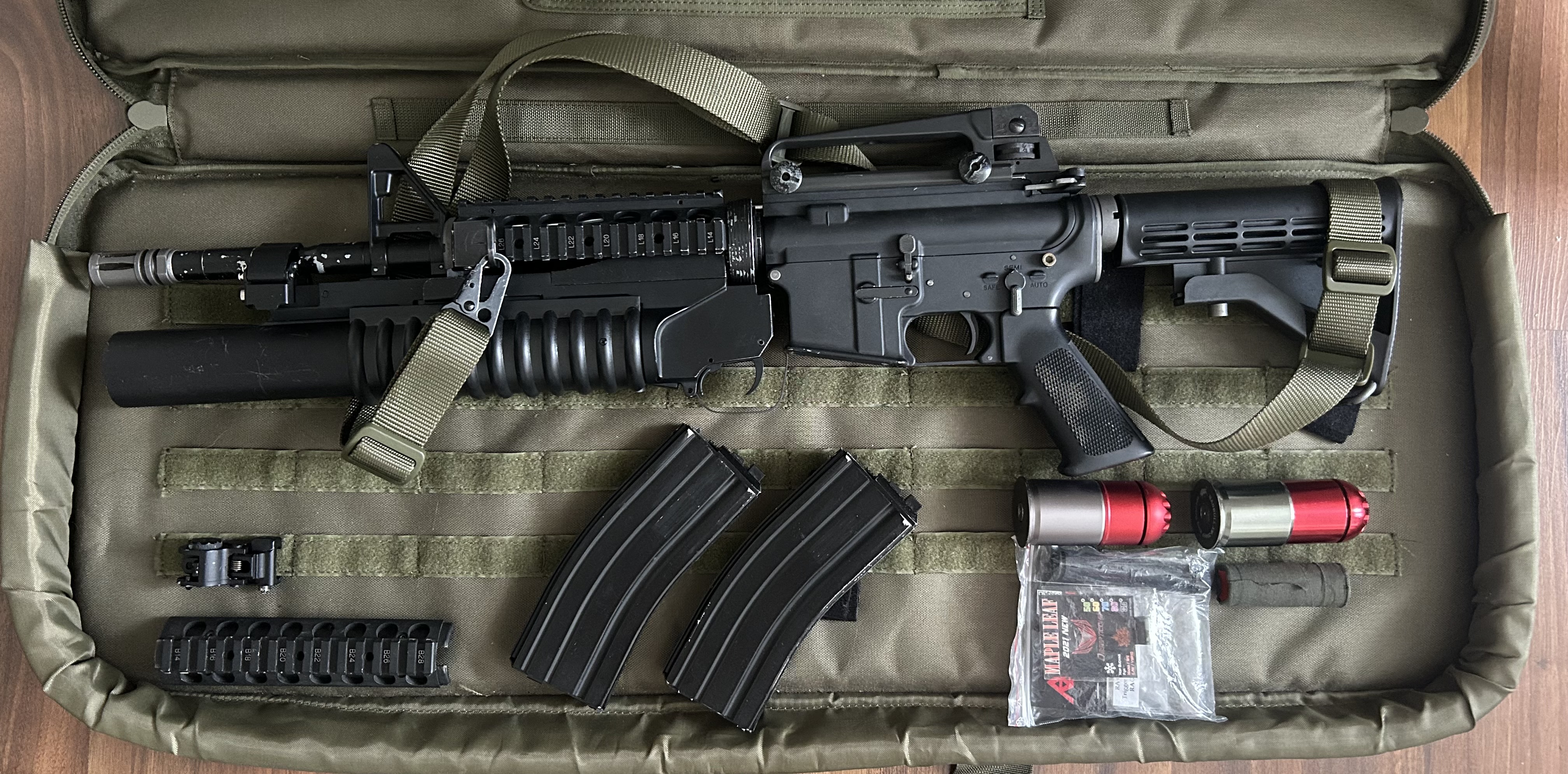M4A1 m203 GBBR WE z stalowym zespołem spustu RA-Tech