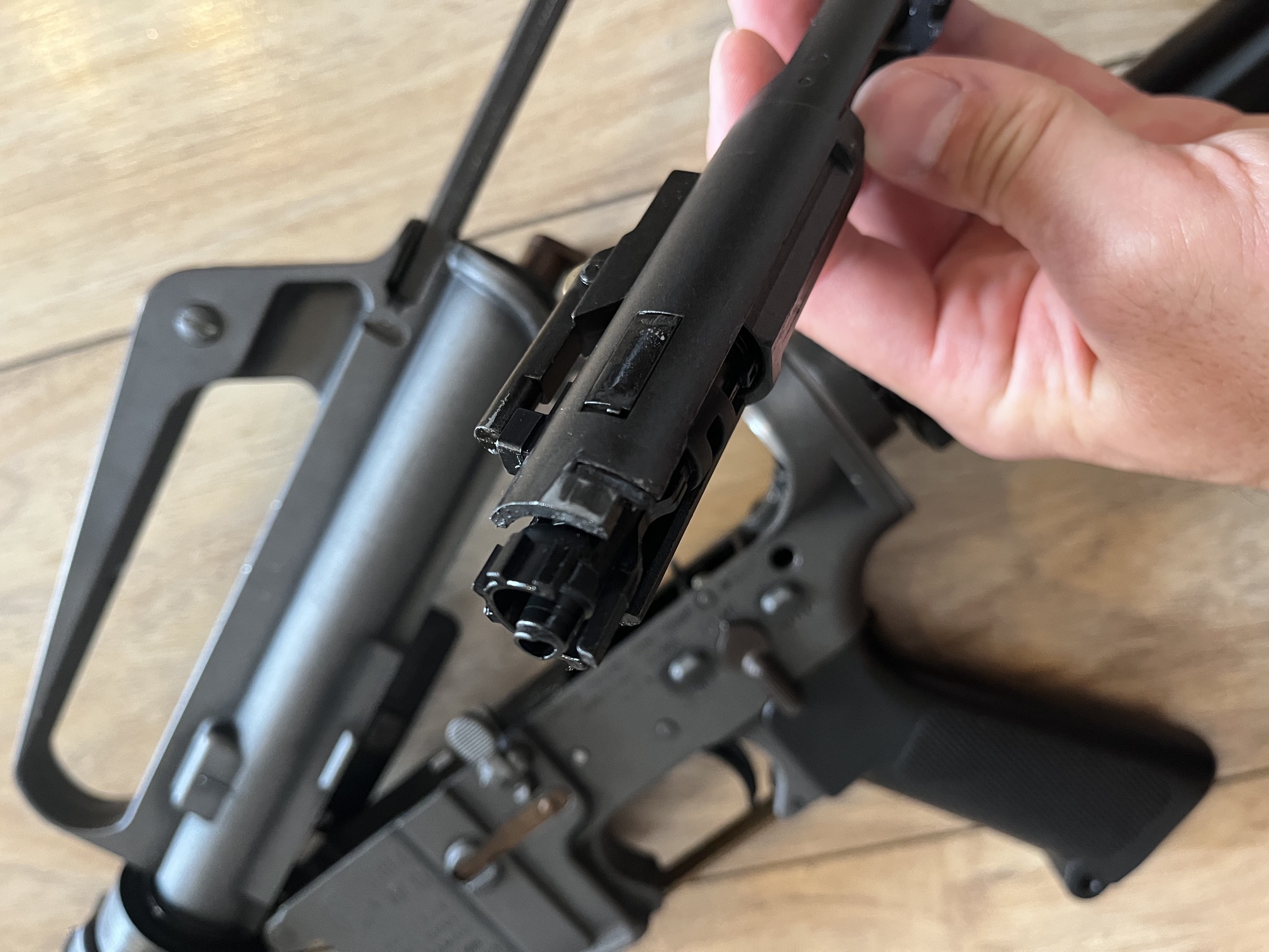WE XM177E1 GBBR, aluminiowa kolba.