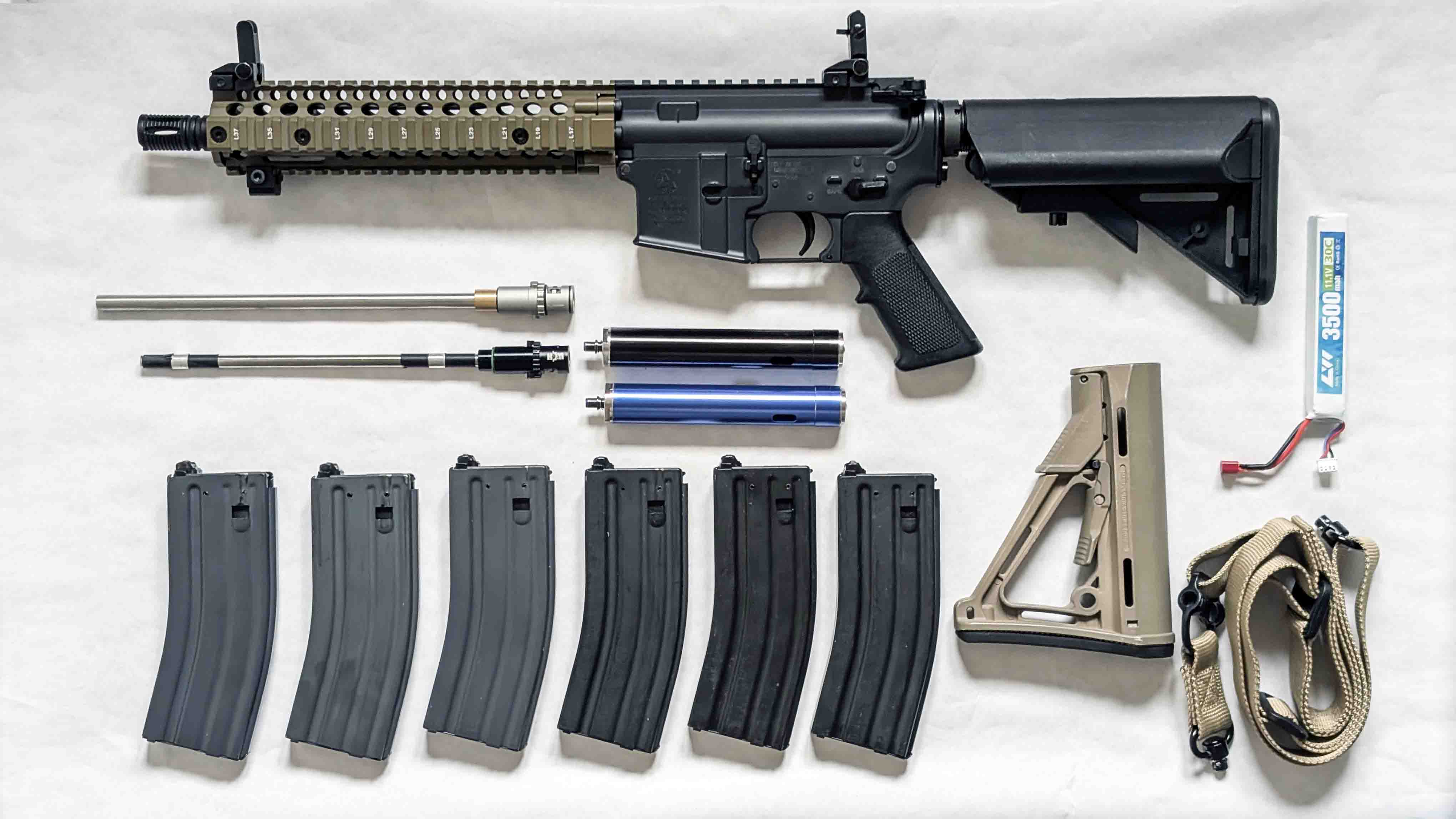 PTW Airsoft Colt MK18 MOD1 M4 AR + Accessories