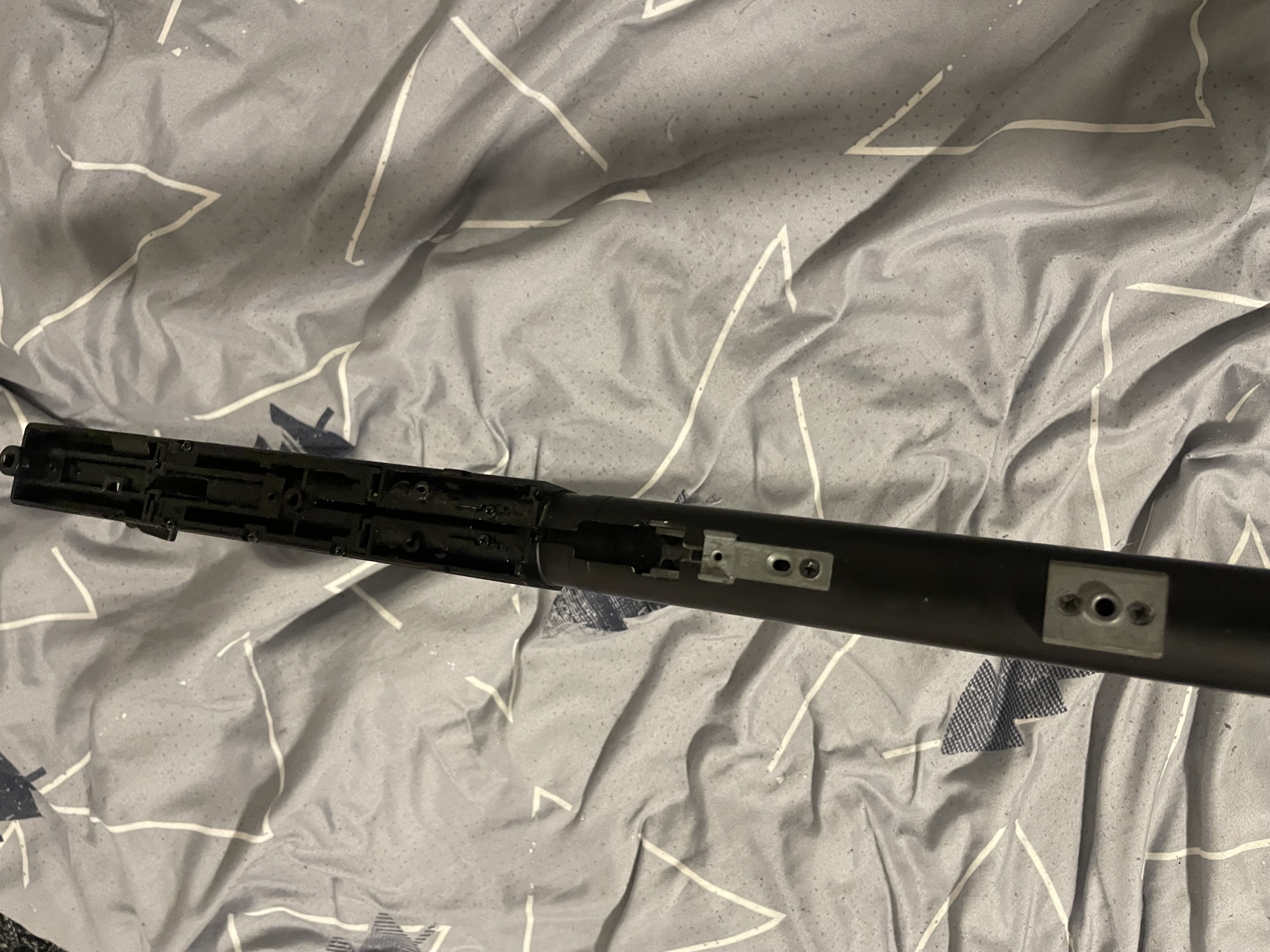 Lufa zewnętrzna z zespołem komory do repliki strzelby (Shotgun ASG / DIY)