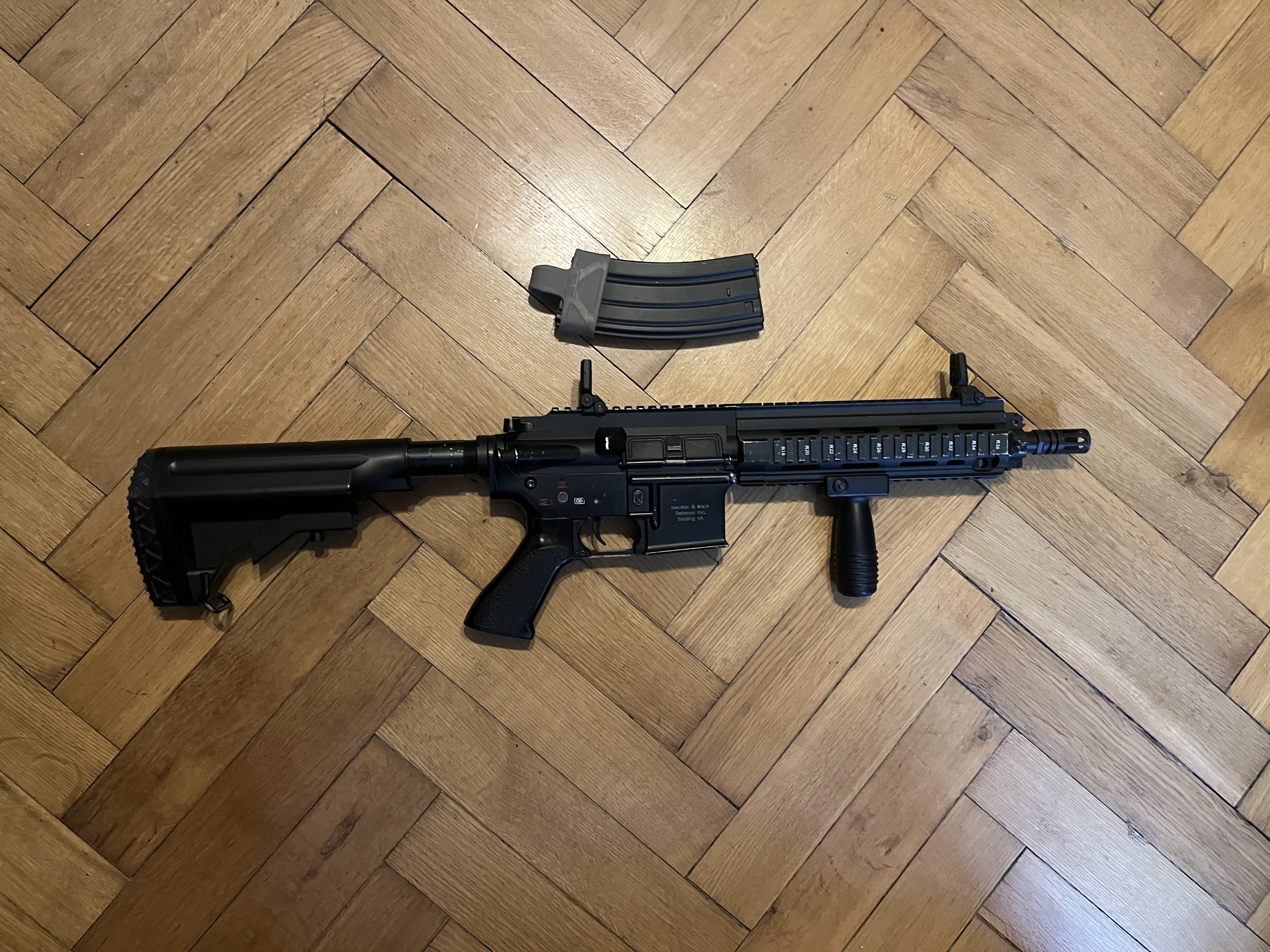 Sprzedam replikę ASG HK416 JG (Full Metal, GB Cyma, szybka wymiana sprężyny)
