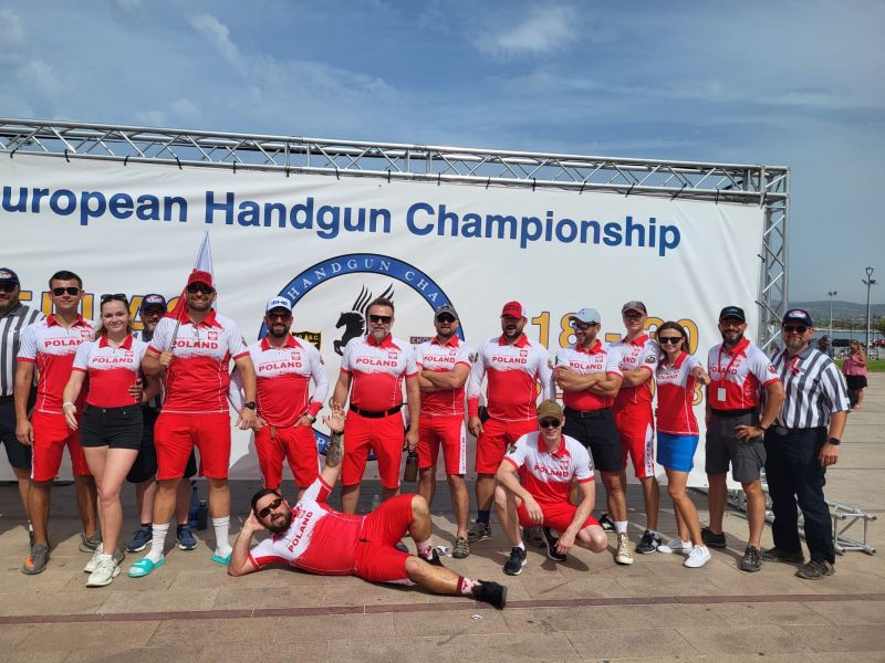 A bag of medals won by Poles at the IPSC European Championships
